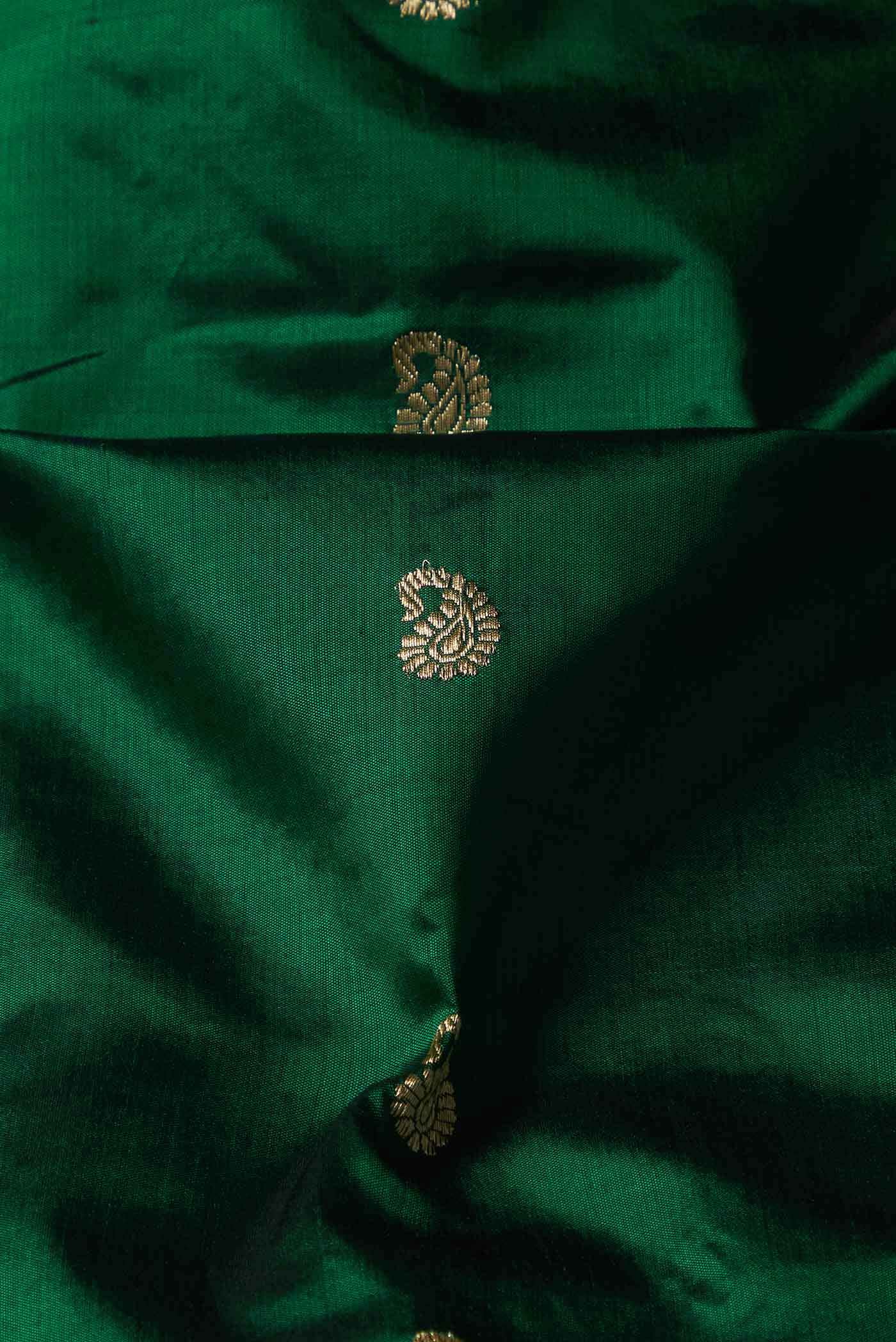 Green Banarasi Katan Silk Saree