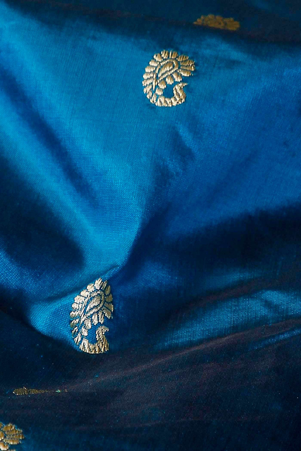 Blue Banarasi Katan Silk Saree