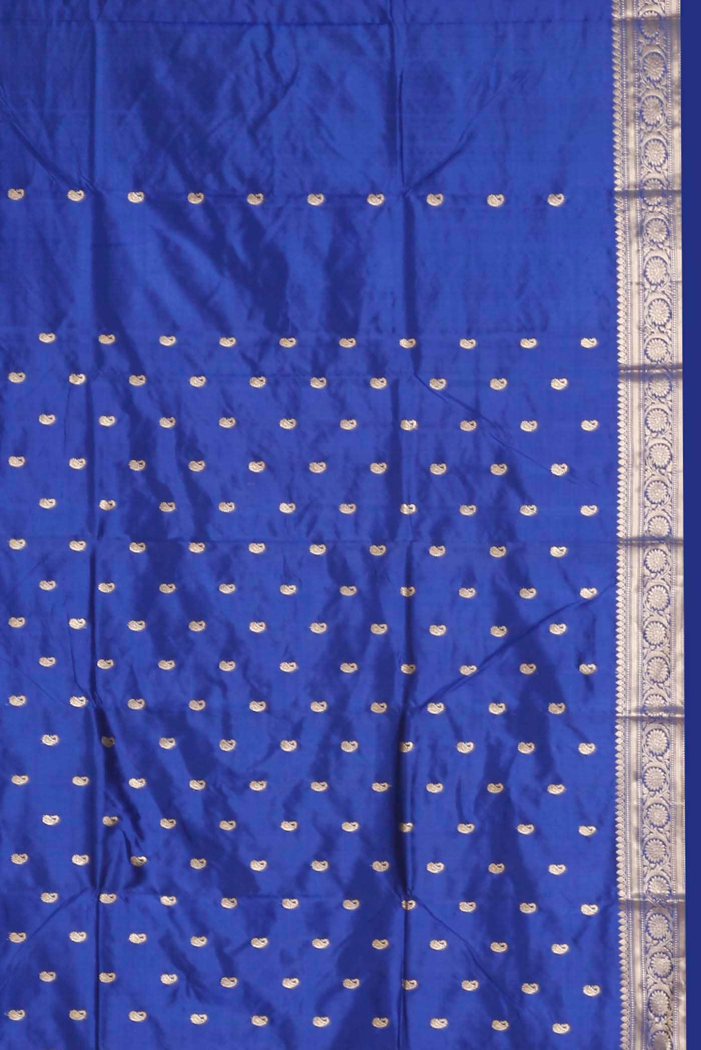 Blue Banarasi Katan Silk Saree