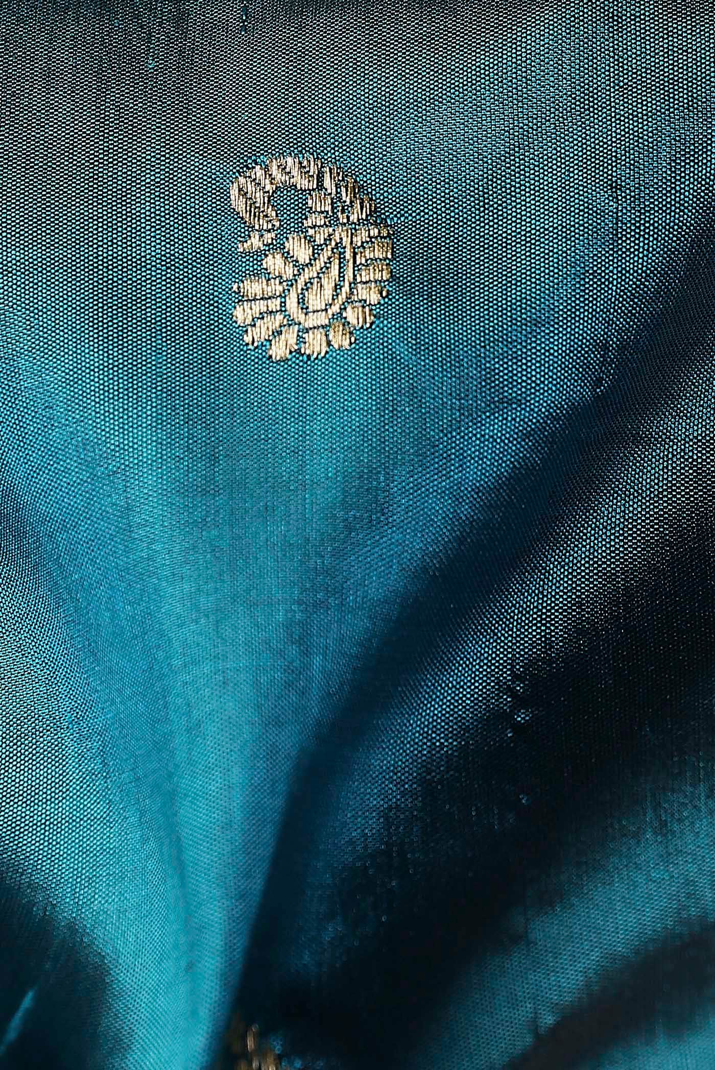 Blue Banarasi Katan Silk Saree