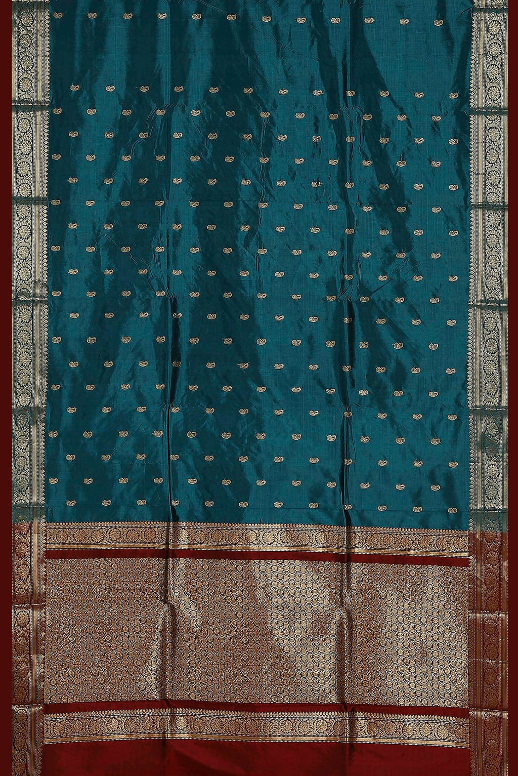 Blue Banarasi Katan Silk Saree