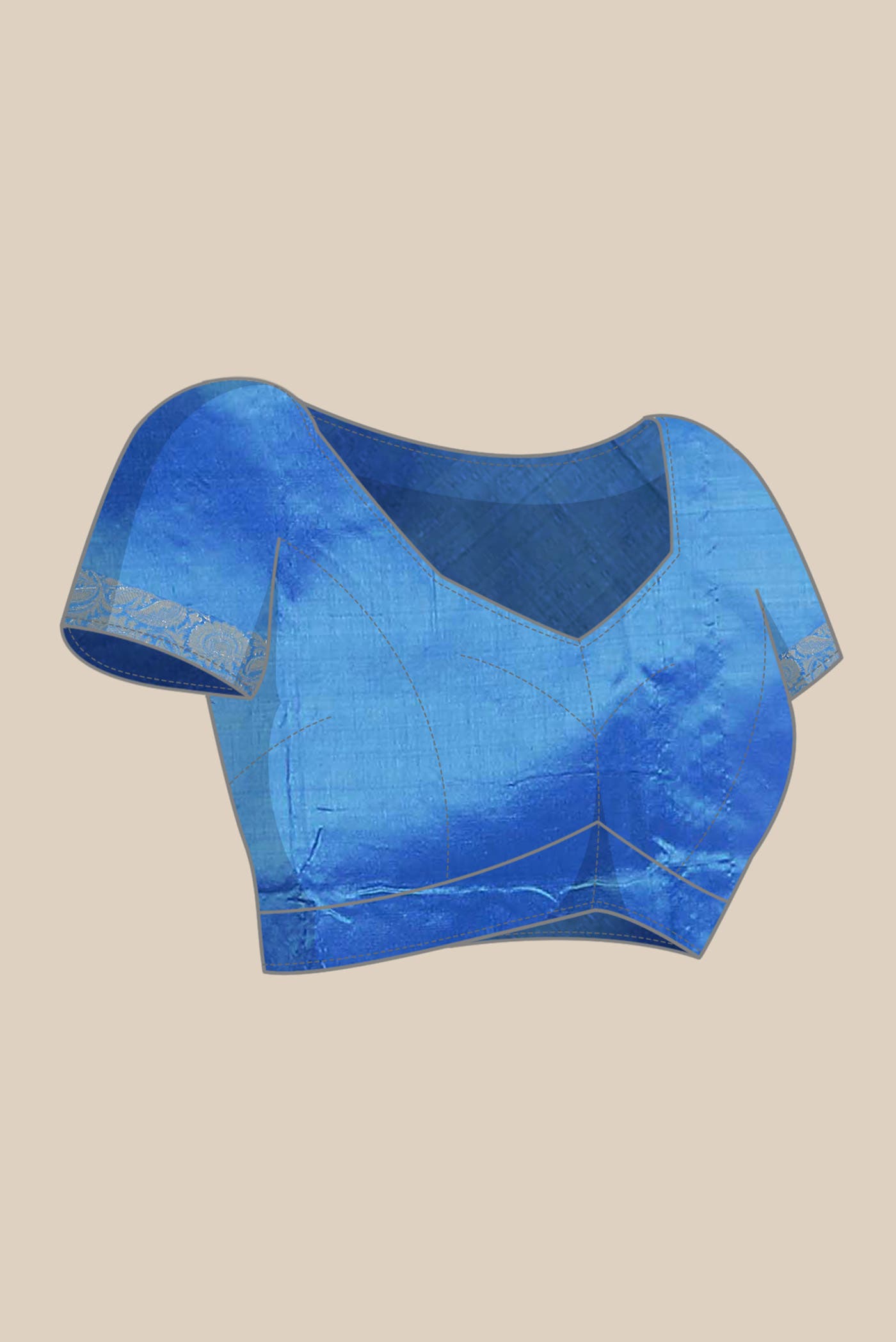 Blue Banarasi Katan Silk Saree