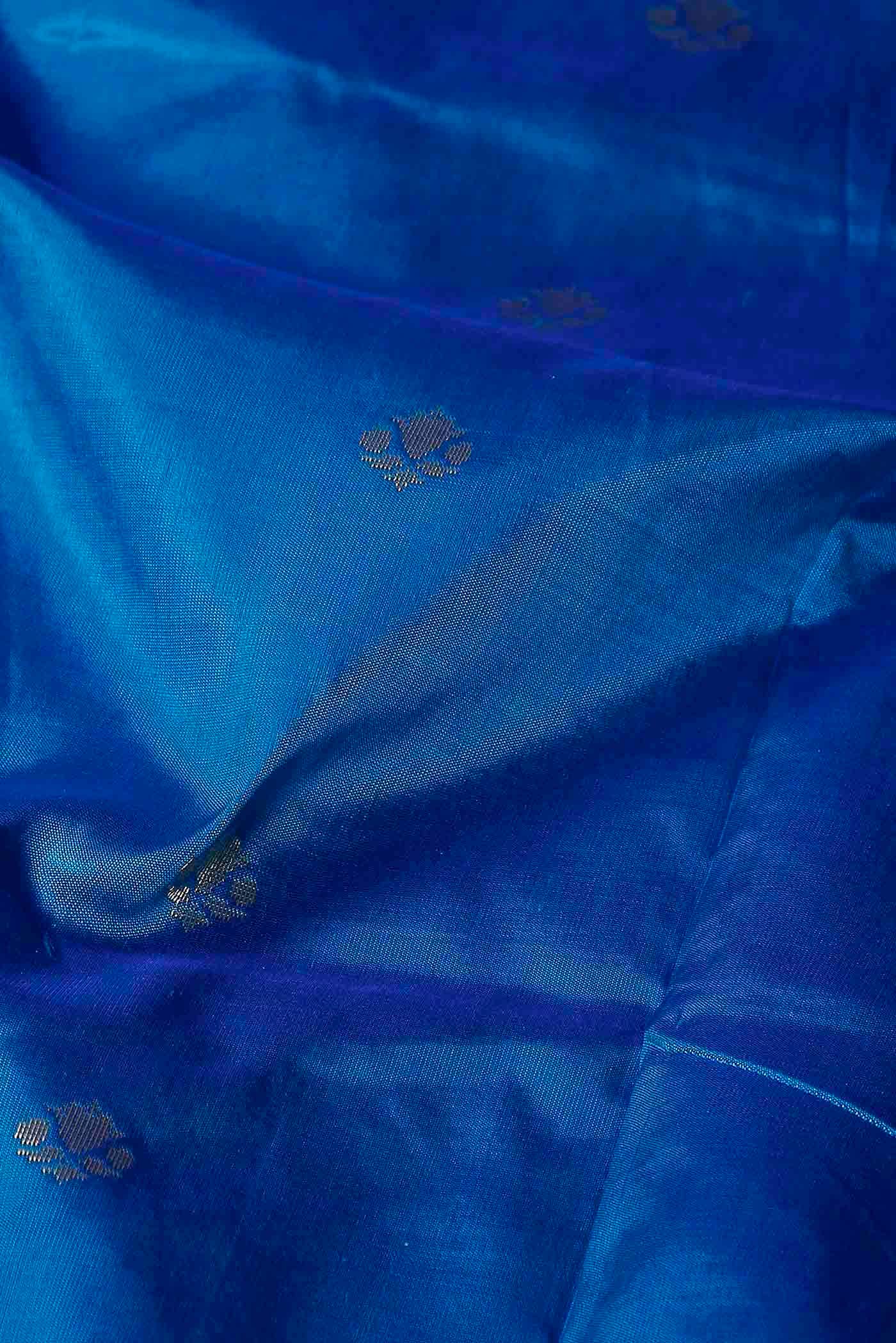Blue Banarasi Katan Silk Saree