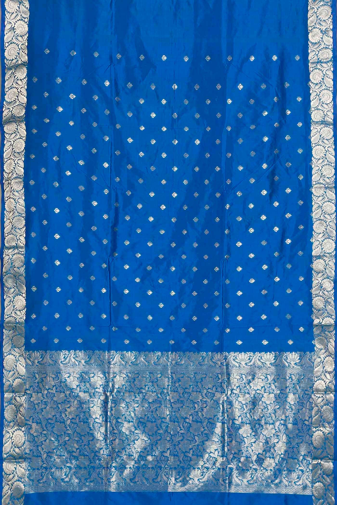 Blue Banarasi Katan Silk Saree