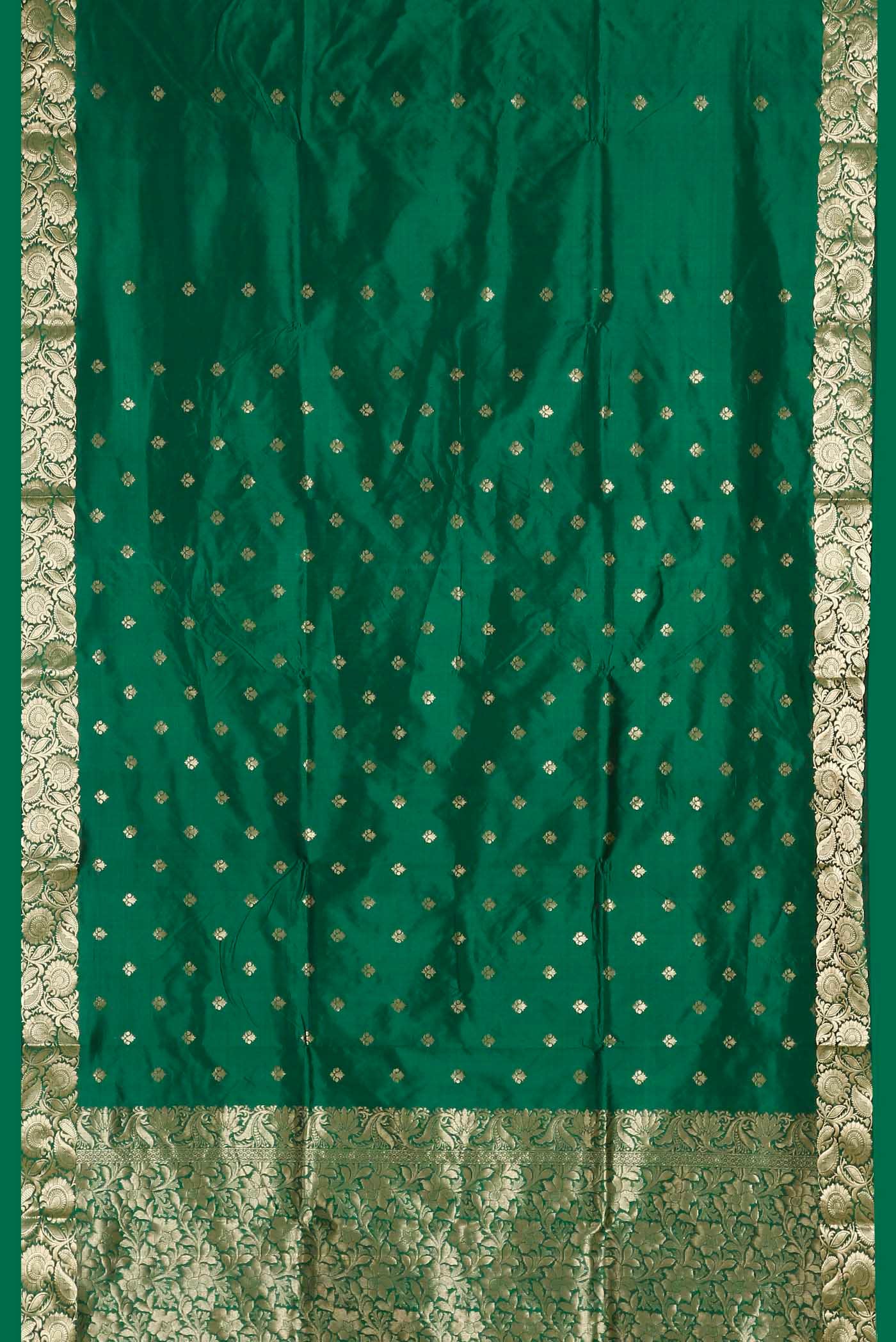 Green Banarasi Katan Silk Saree