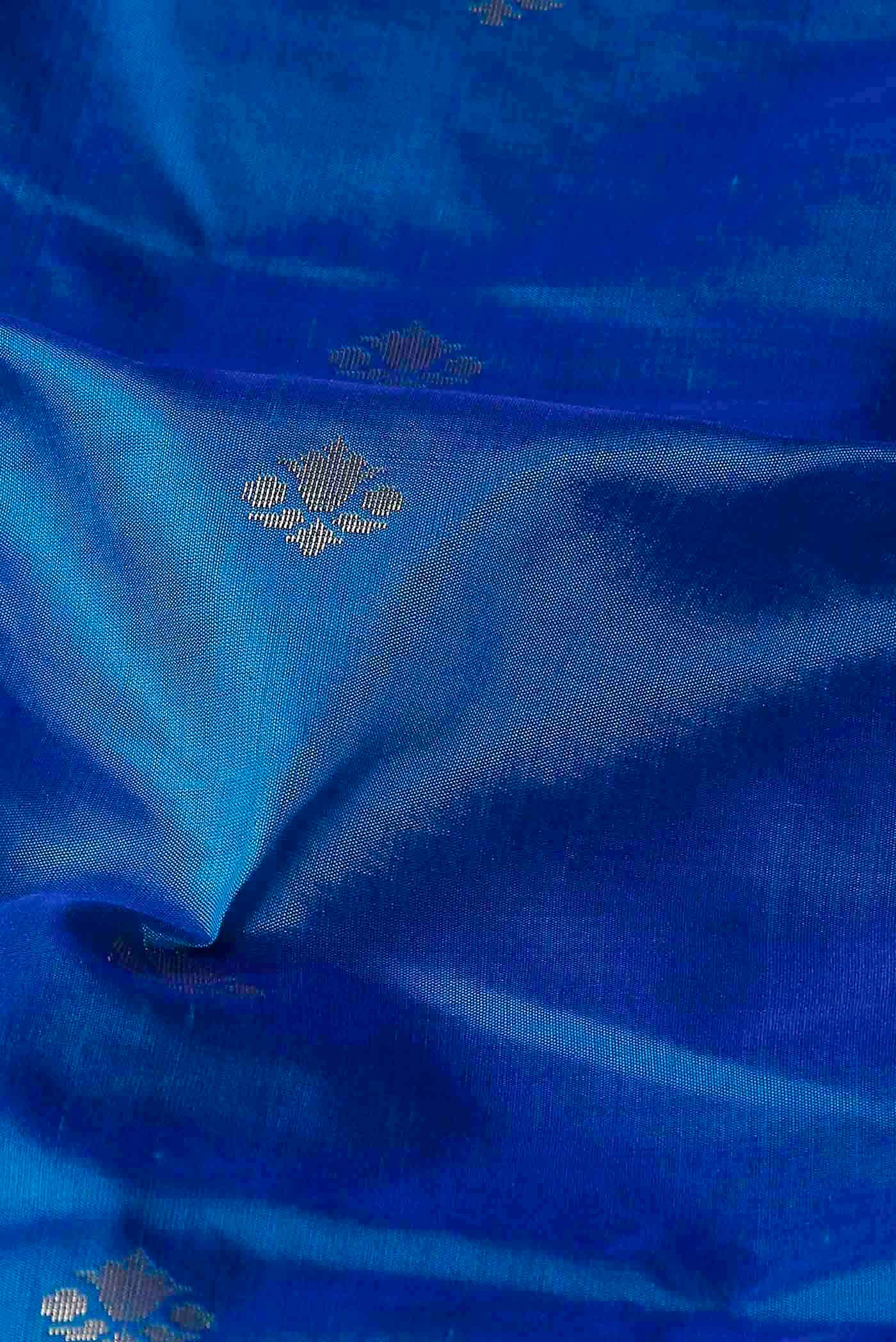 Blue Banarasi Katan Silk Saree
