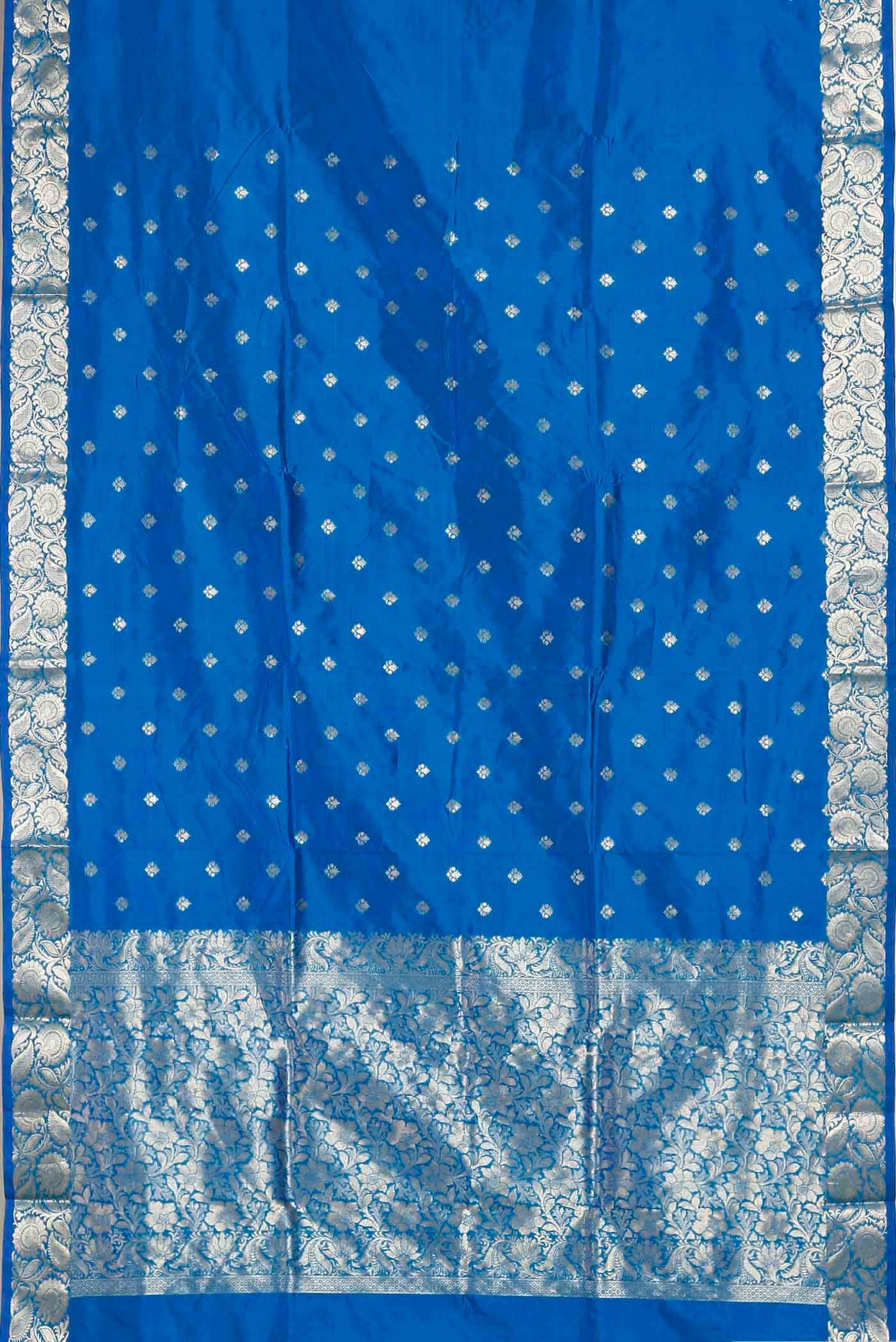 Blue Banarasi Katan Silk Saree
