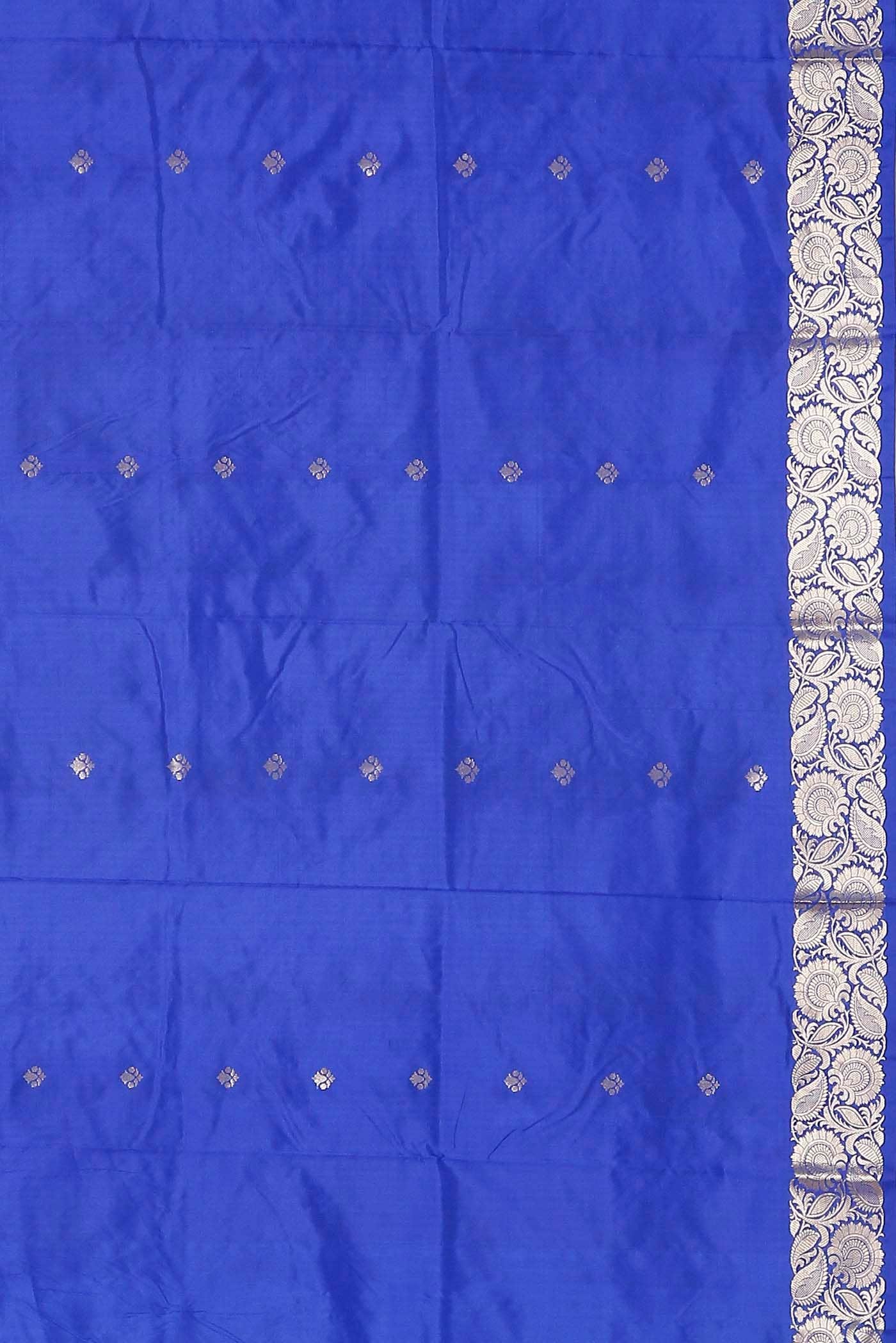 Blue Banarasi Katan Silk Saree