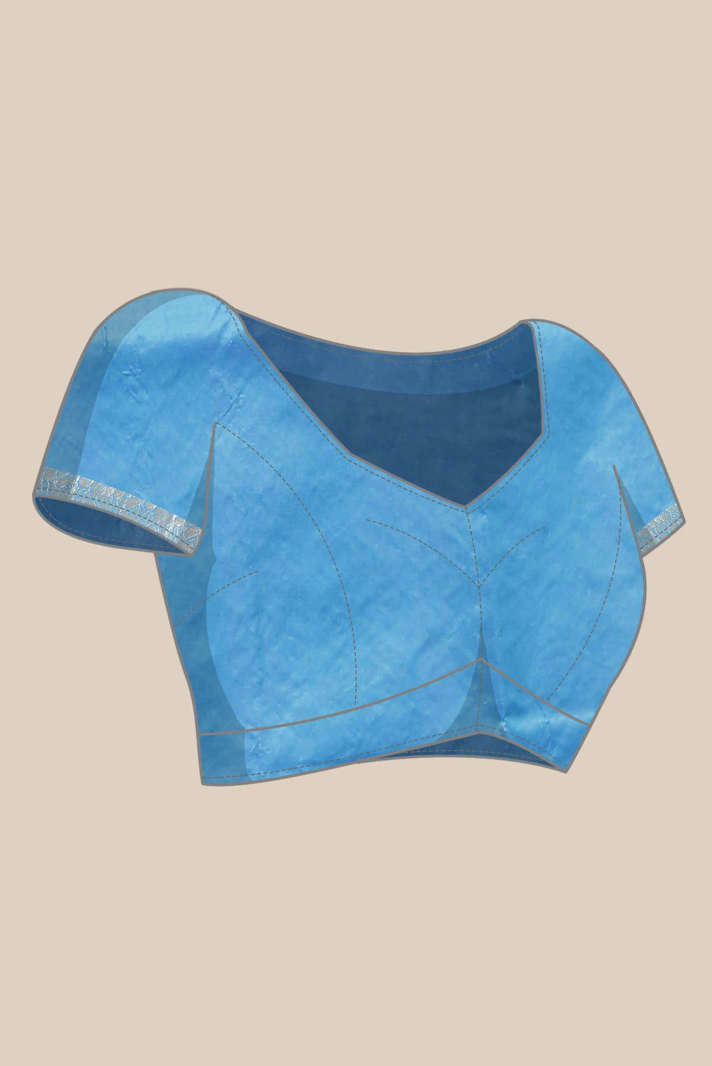 Blue Banarasi Katan Silk Saree