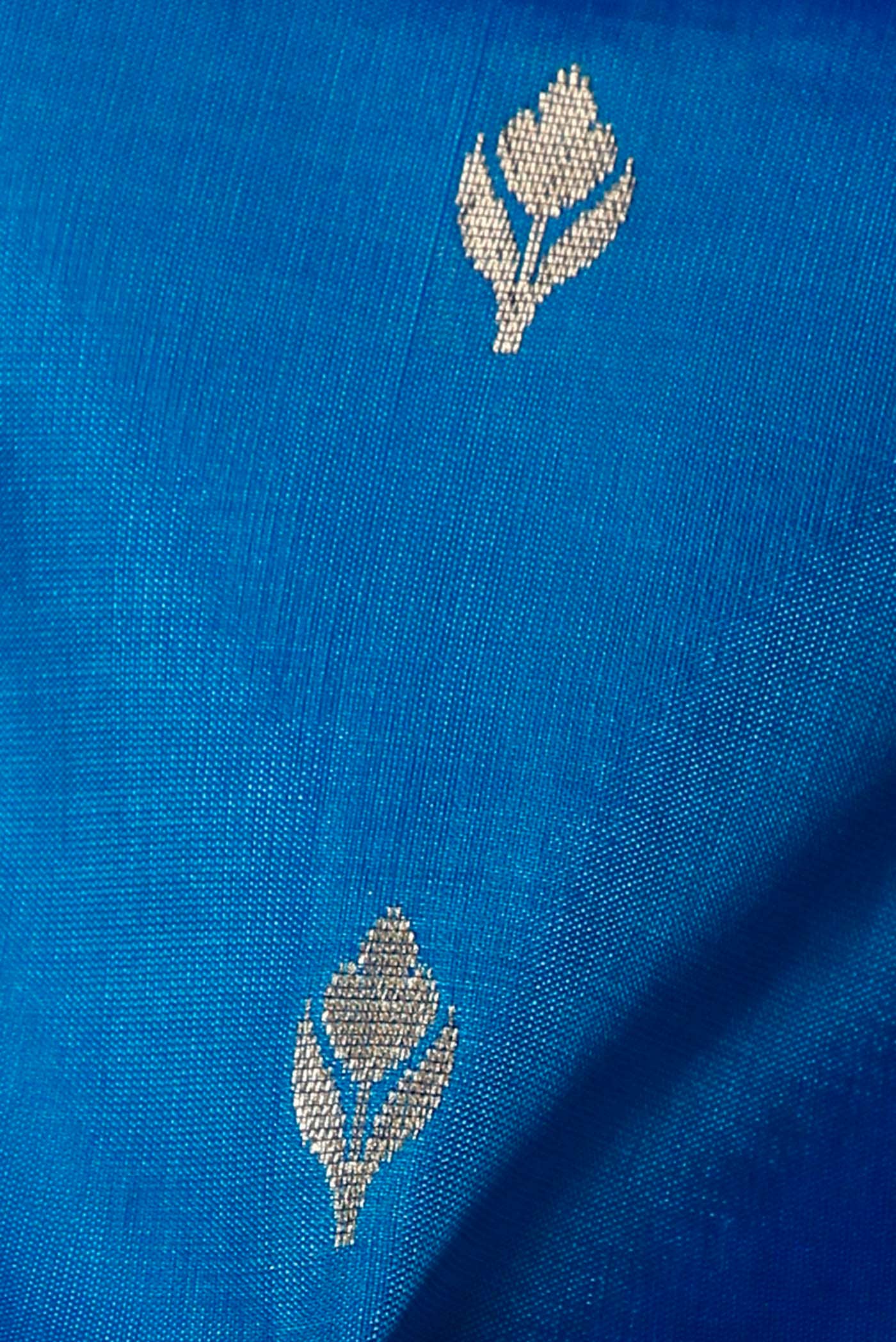 Blue Banarasi Katan Silk Saree