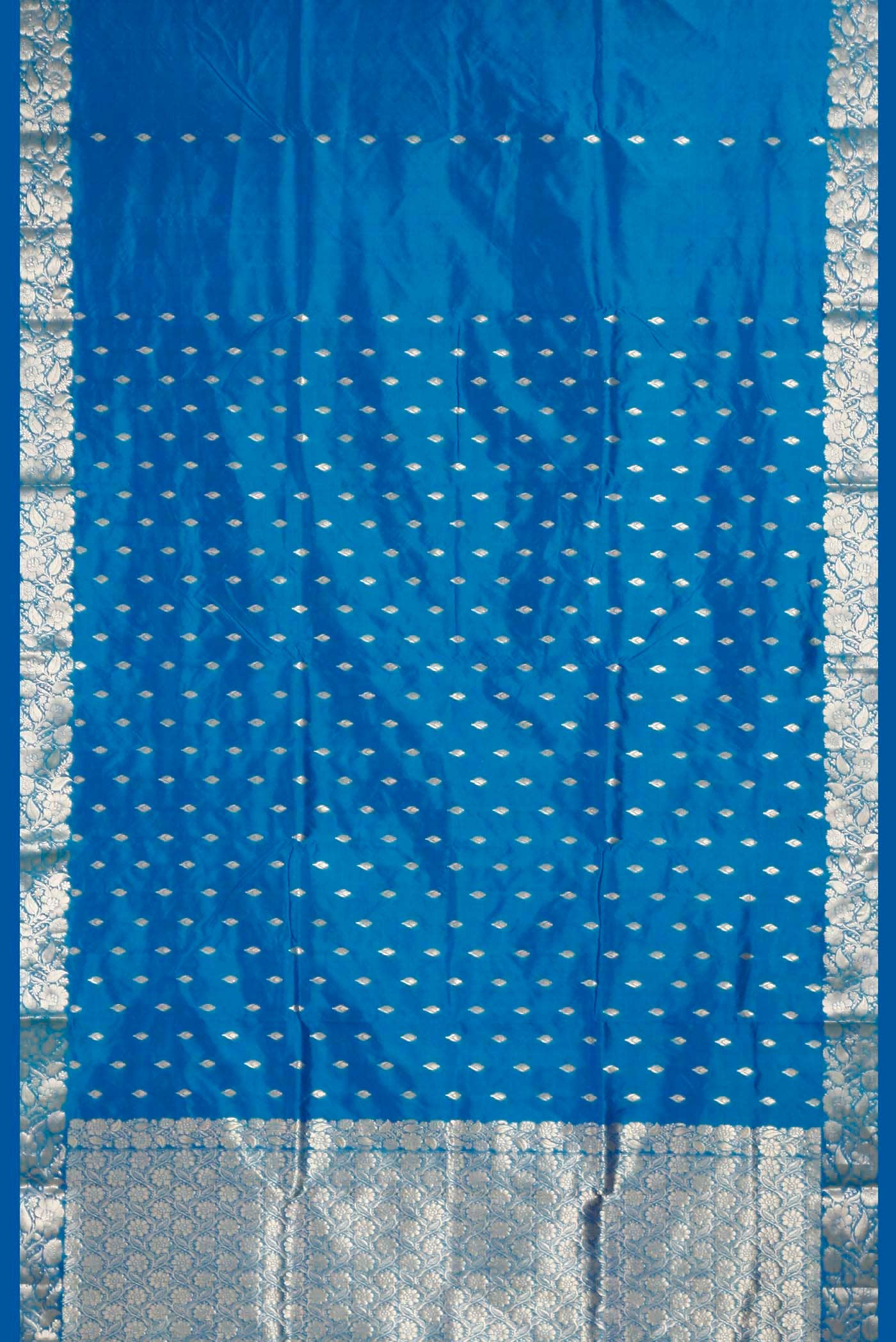Blue Banarasi Katan Silk Saree