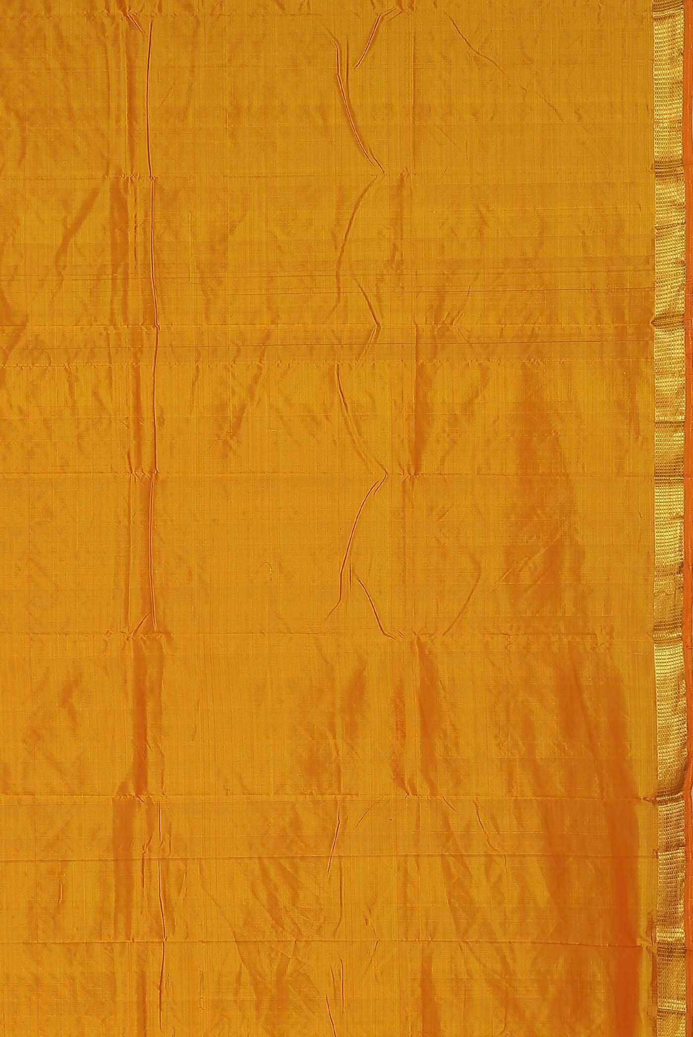 Orange Kanchipuram Silk Saree