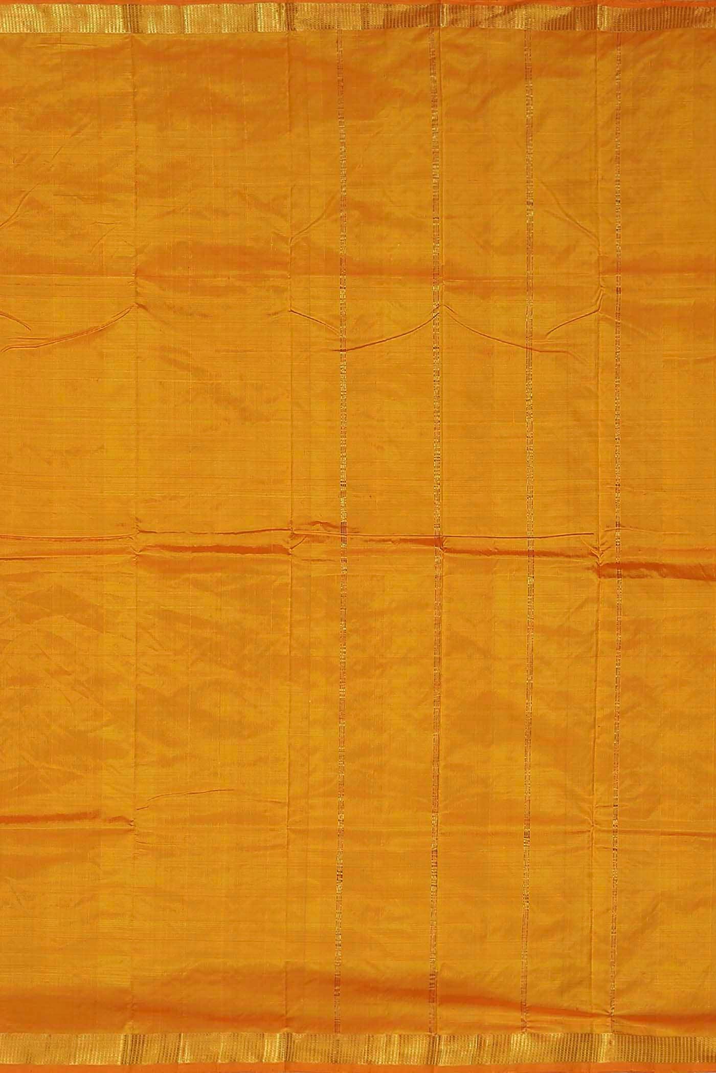 Orange Kanchipuram Silk Saree