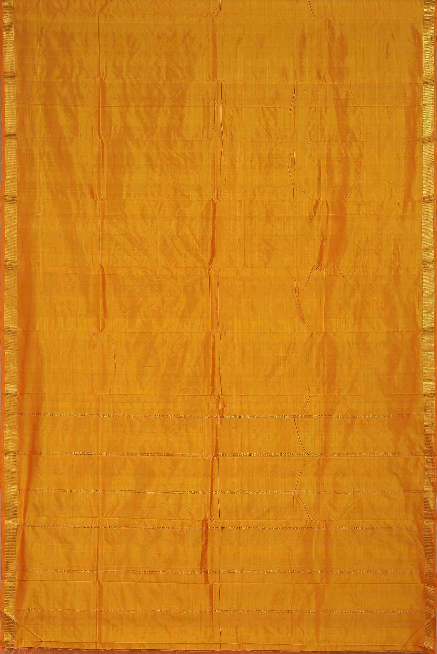 Orange Kanchipuram Silk Saree