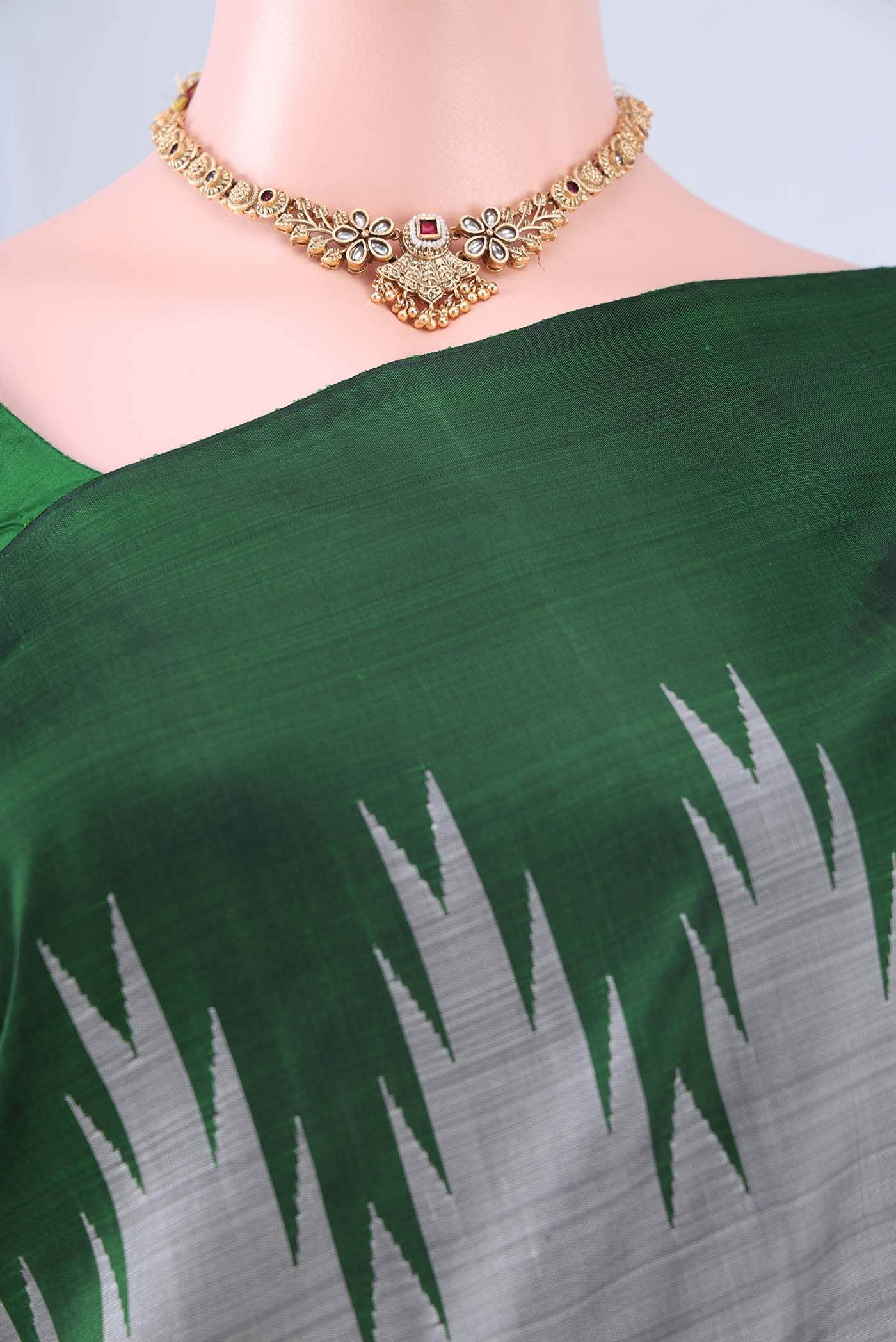 Silver Kanchipuram Saree