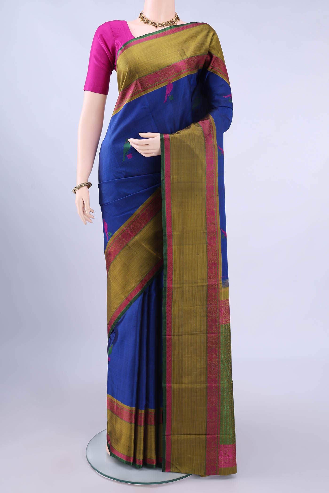 Royal Blue Kanchipuram Silk Saree