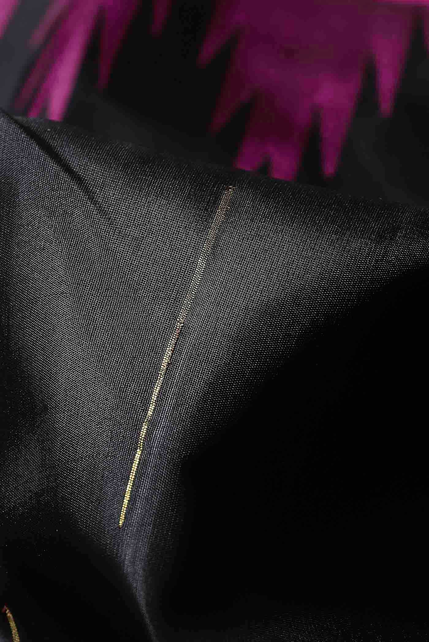 Black Kanchipuram Silk Saree