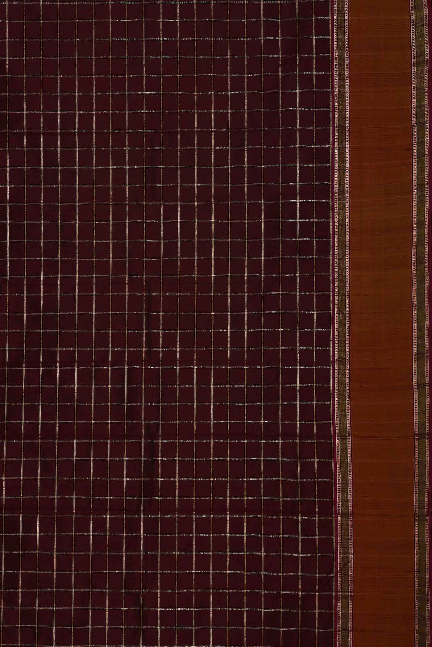 Maroon Kanchipuram Silk Saree