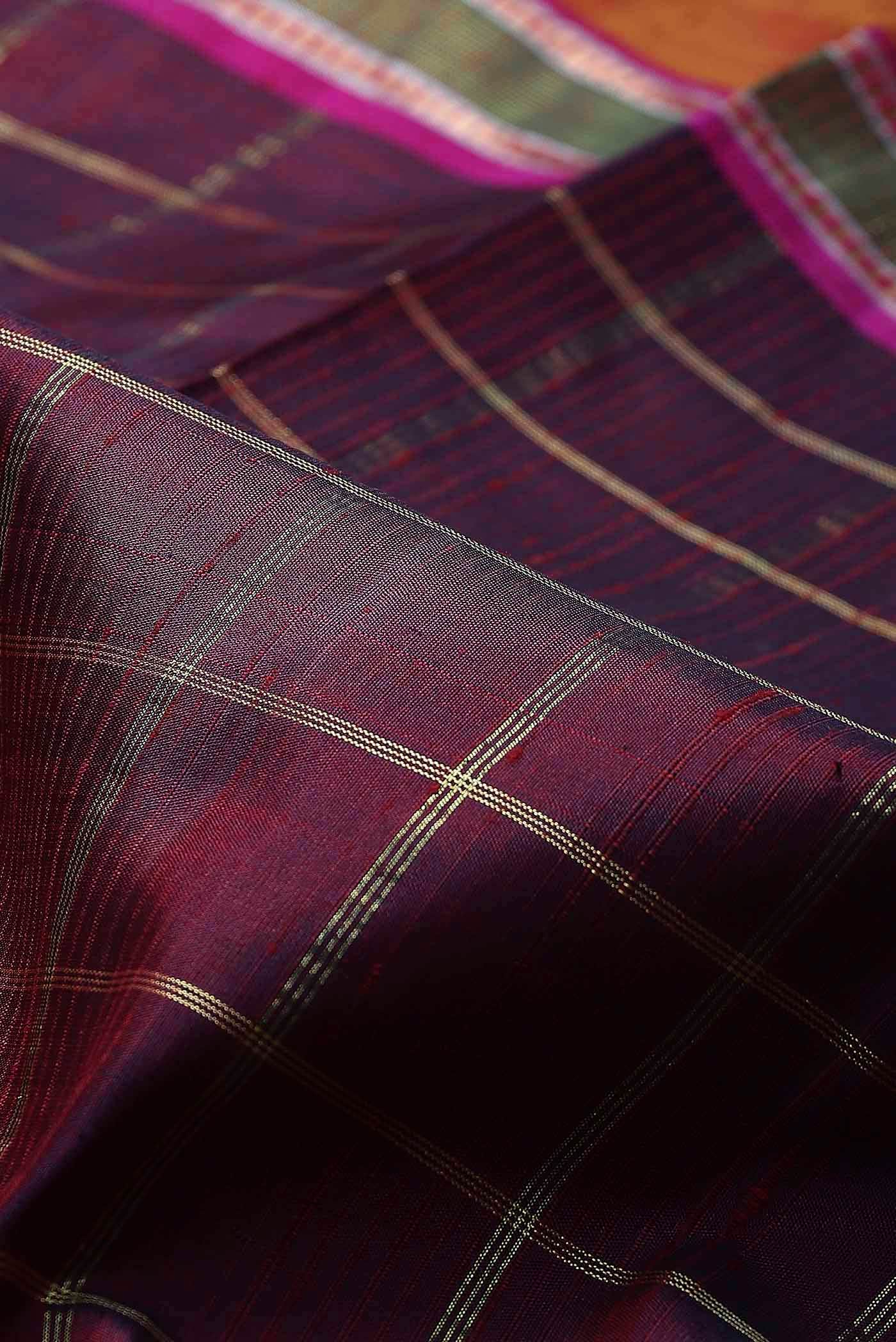 Maroon Kanchipuram Silk Saree