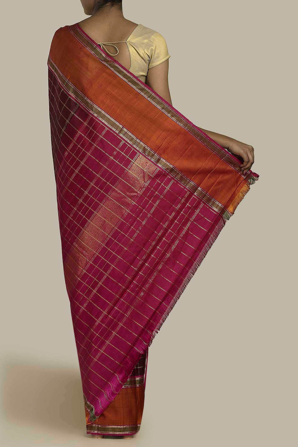 Maroon Kanchipuram Silk Saree