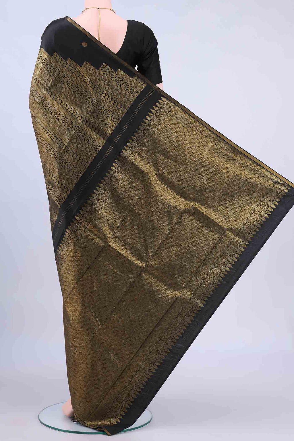 Black Kanchipuram Silk Saree