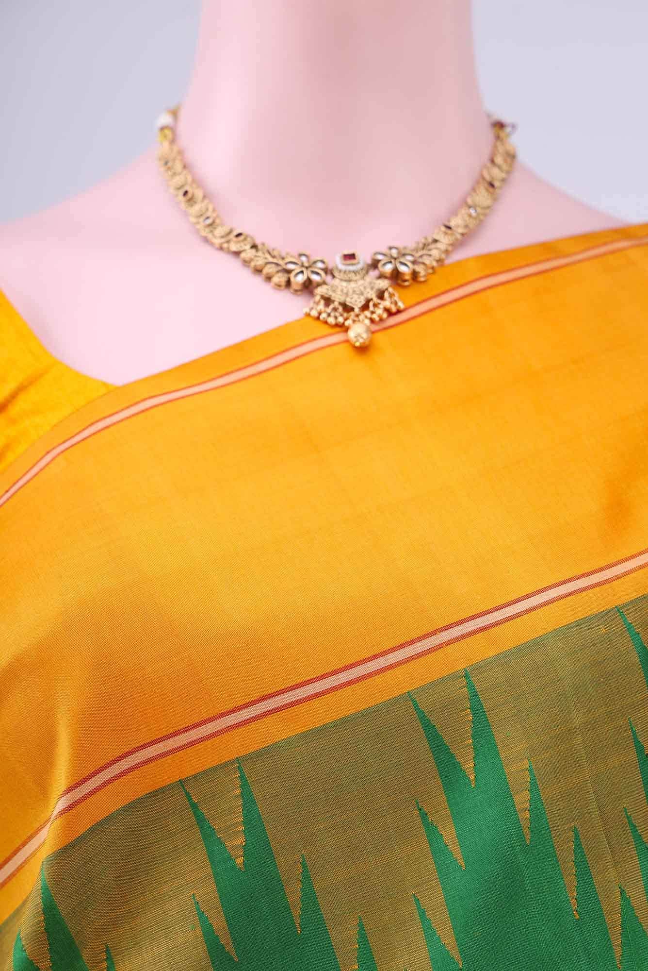 Green Dual Tone Kanchipuram Saree