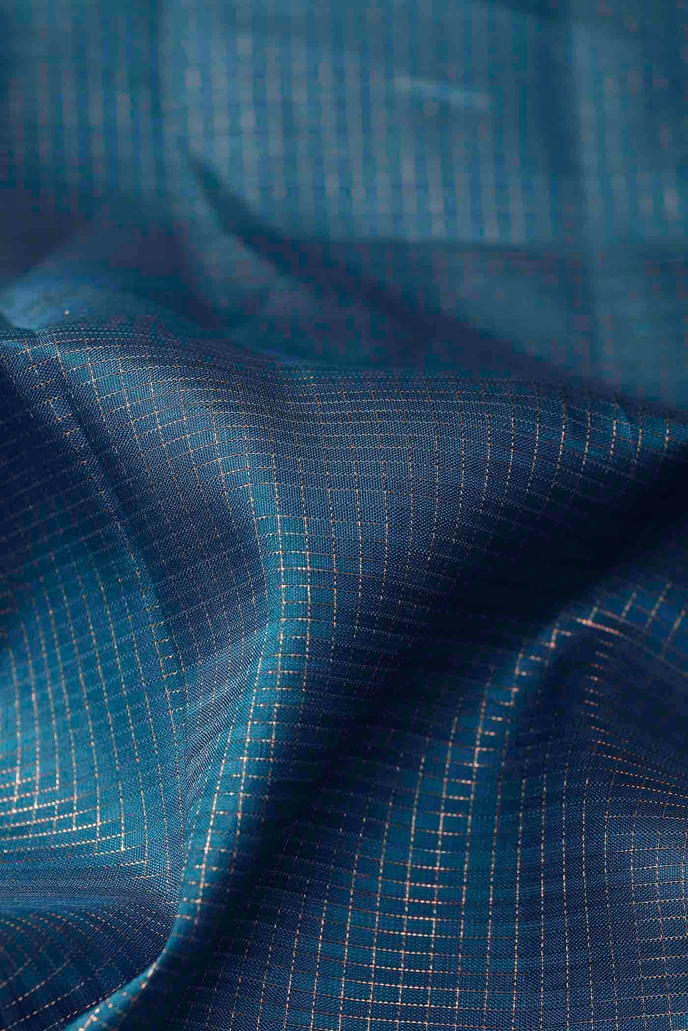 Blue Kanchipuram Silk Saree
