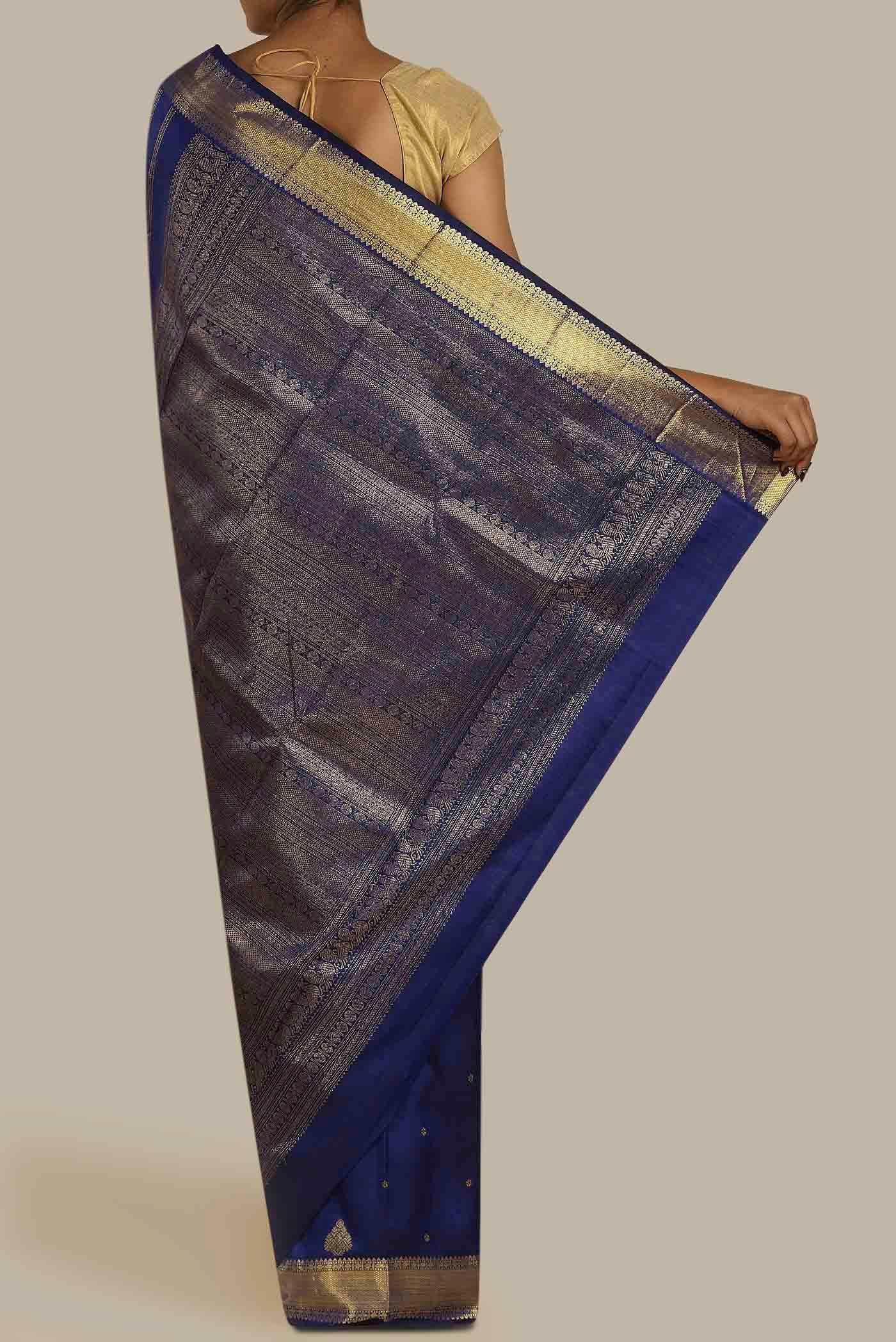Blue Bangalore Silk Saree