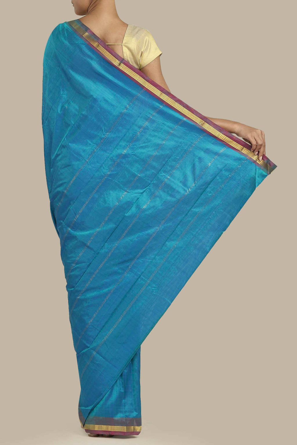 Blue Kanchipuram Silk Saree