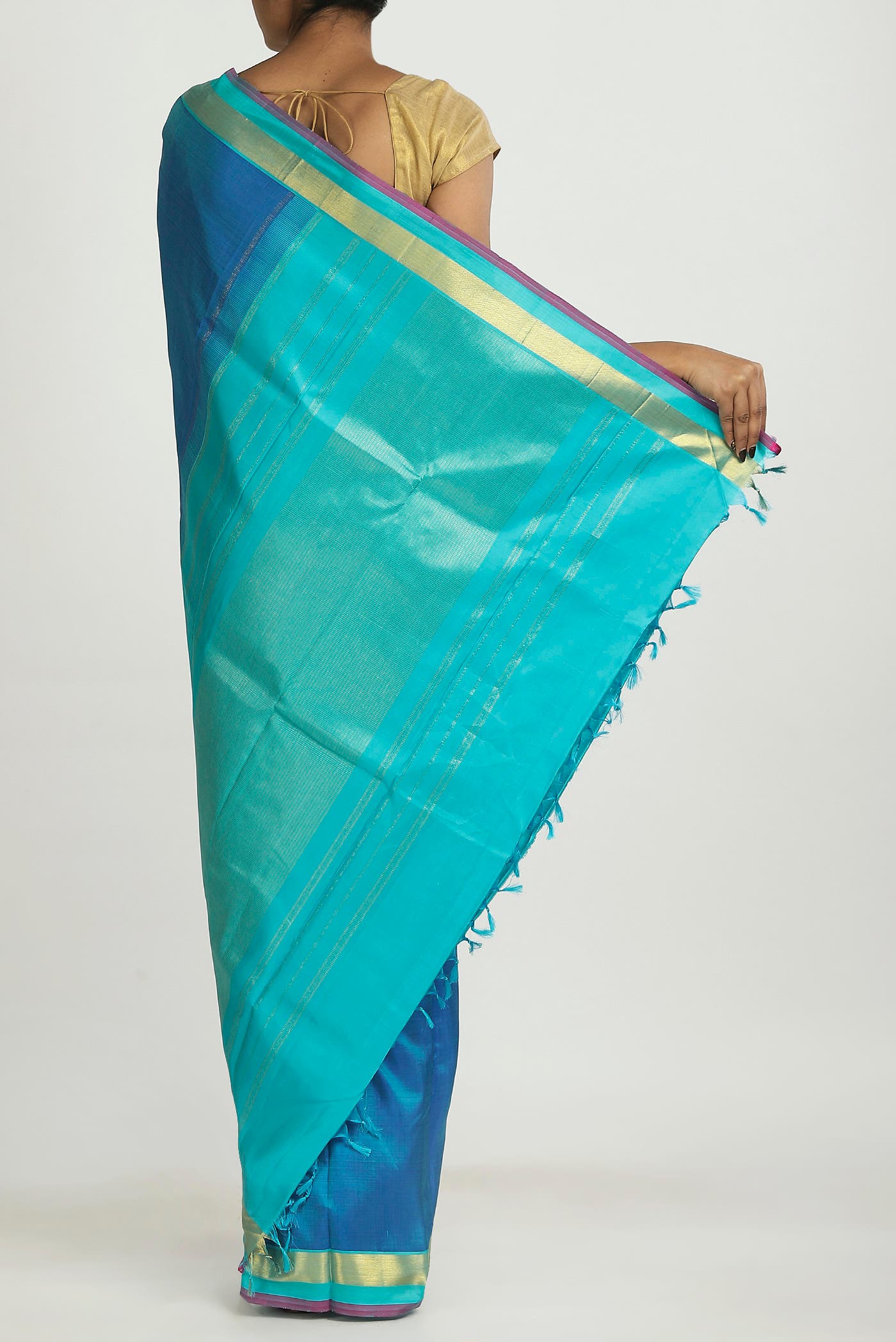 Blue Kanchipuram Silk Saree