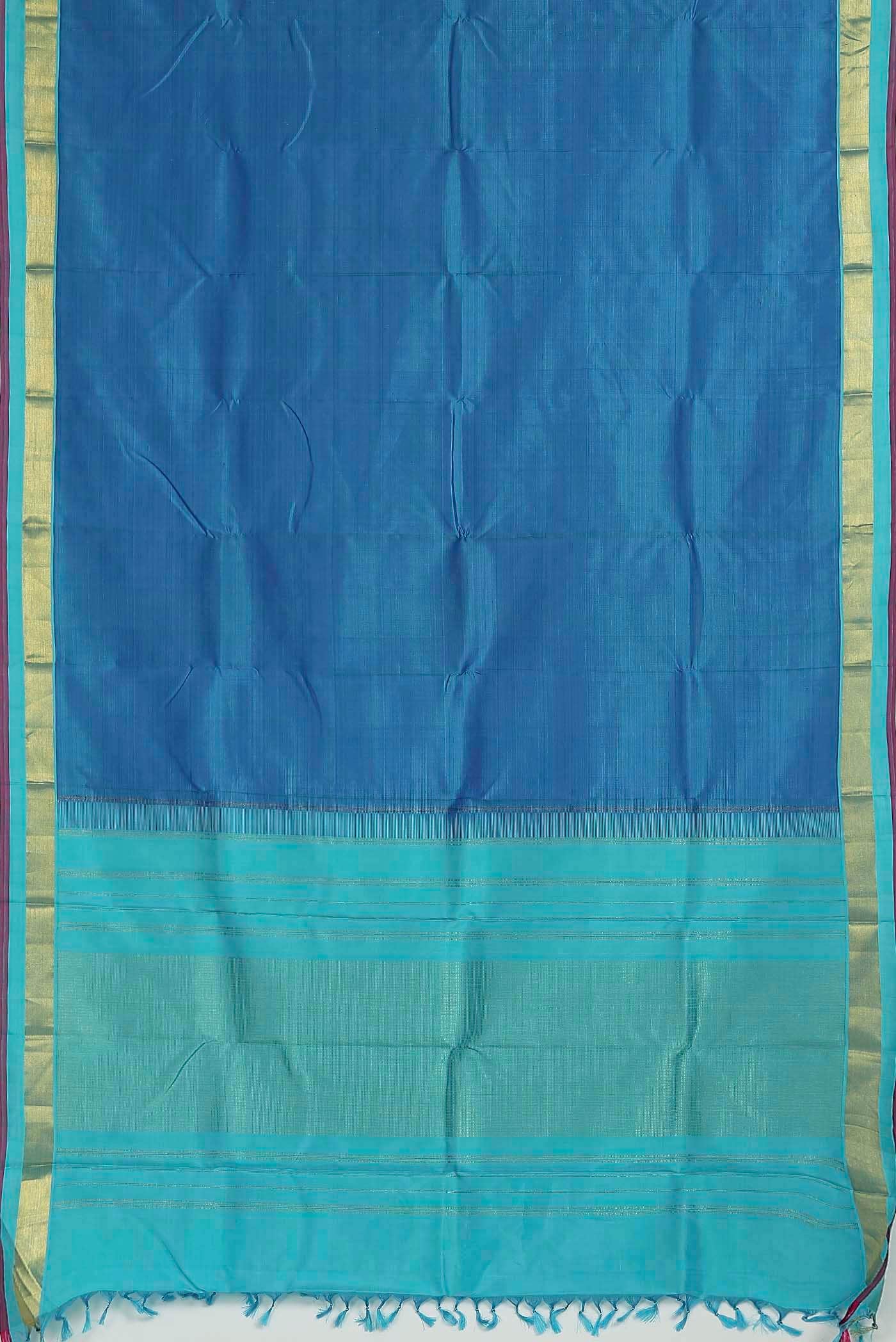 Blue Kanchipuram Silk Saree