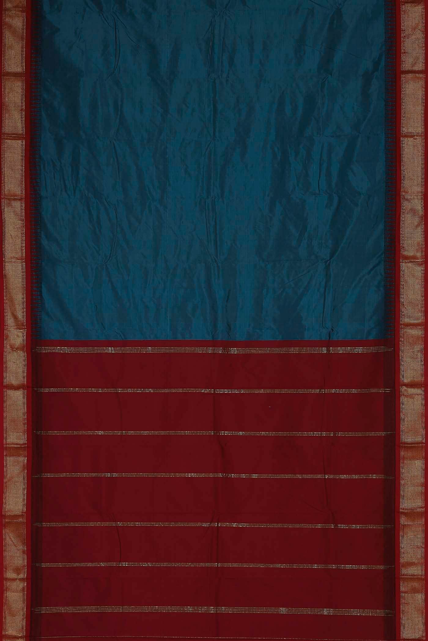 Blue Dual Tone Bangalore Silk Saree