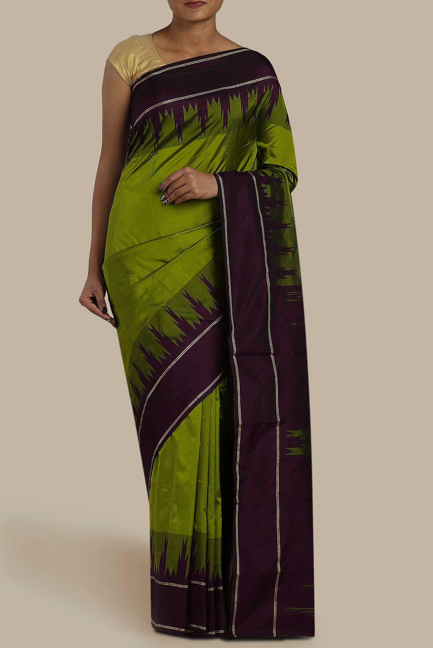 Green Bangalore Silk Saree