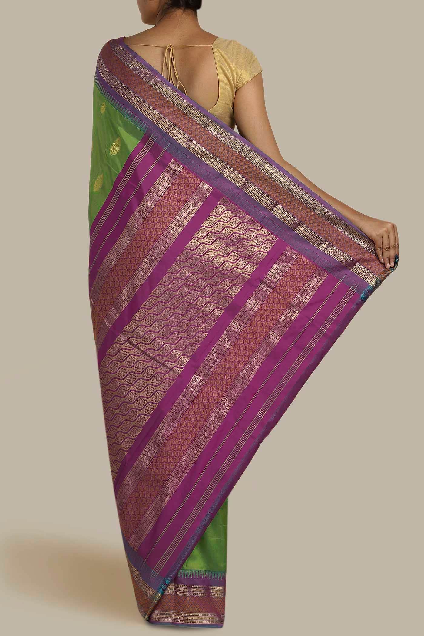 Green Blended Bangalore Silk Saree