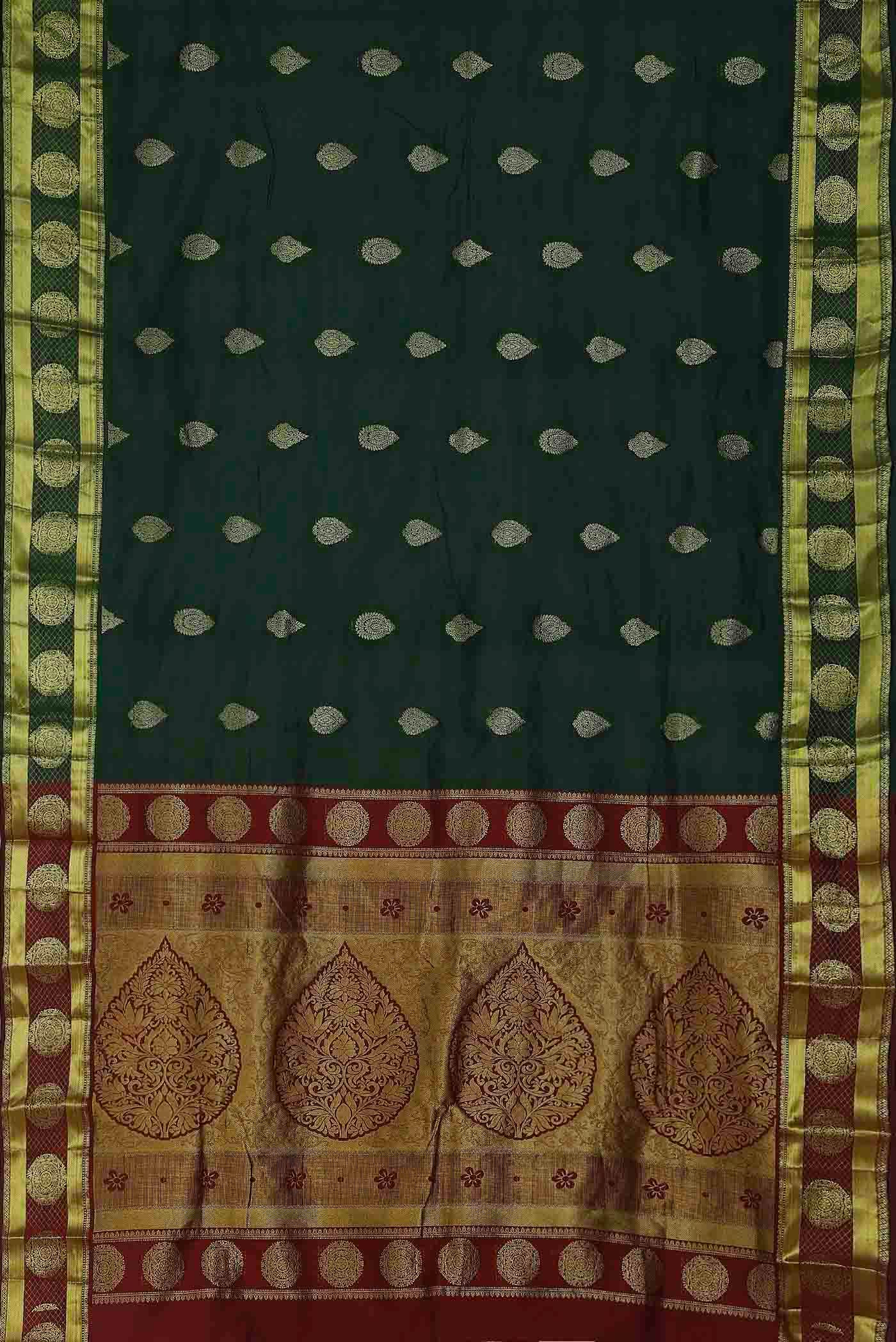 Green Bangalore Silk Saree