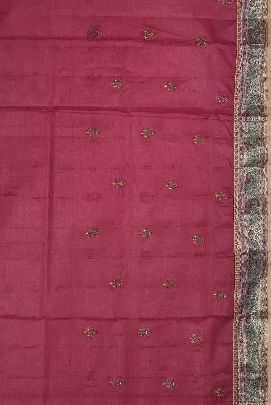 Pink Banarasi Tussar Silk Saree