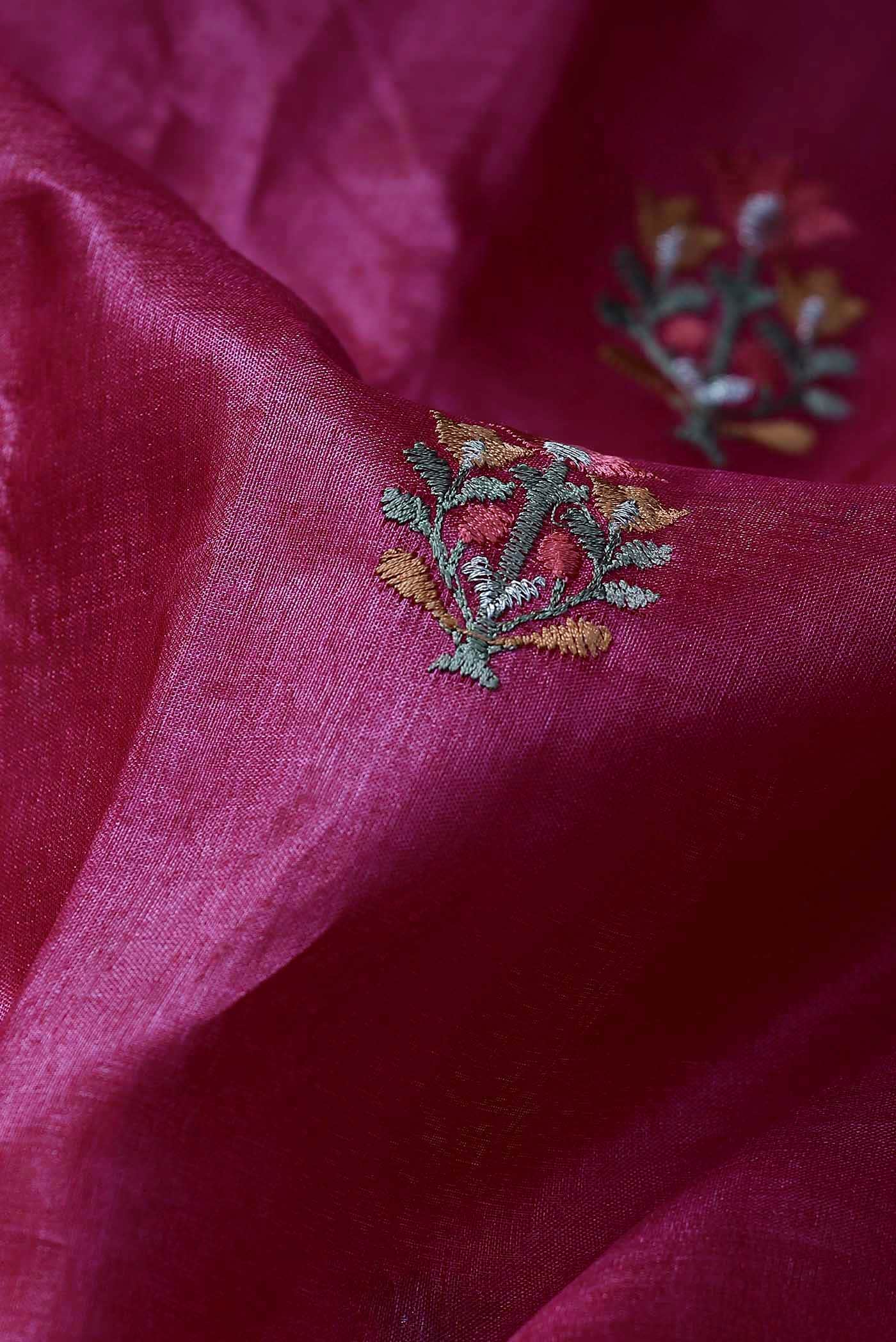 Pink Banarasi Tussar Silk Saree
