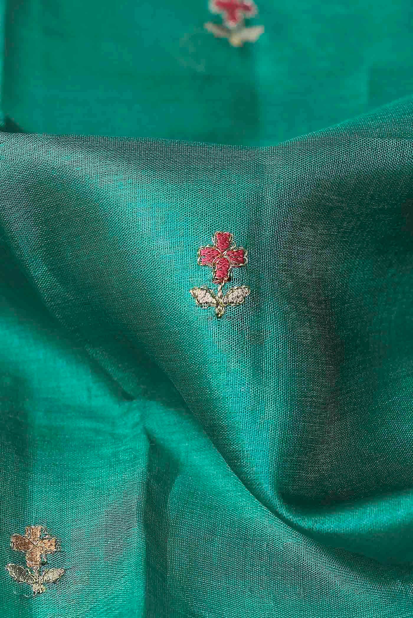 Green Banarasi Tussar Silk Saree