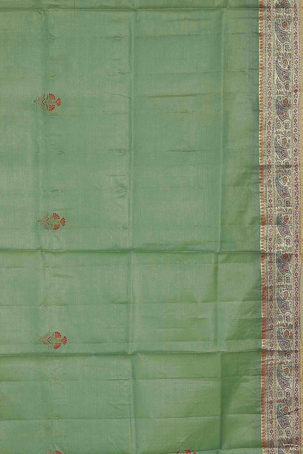Green Banarasi Tussar Silk Saree