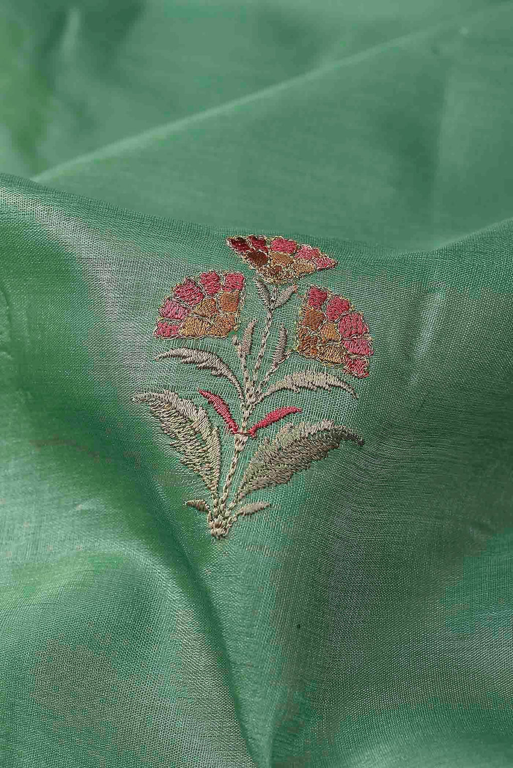 Green Banarasi Tussar Silk Saree