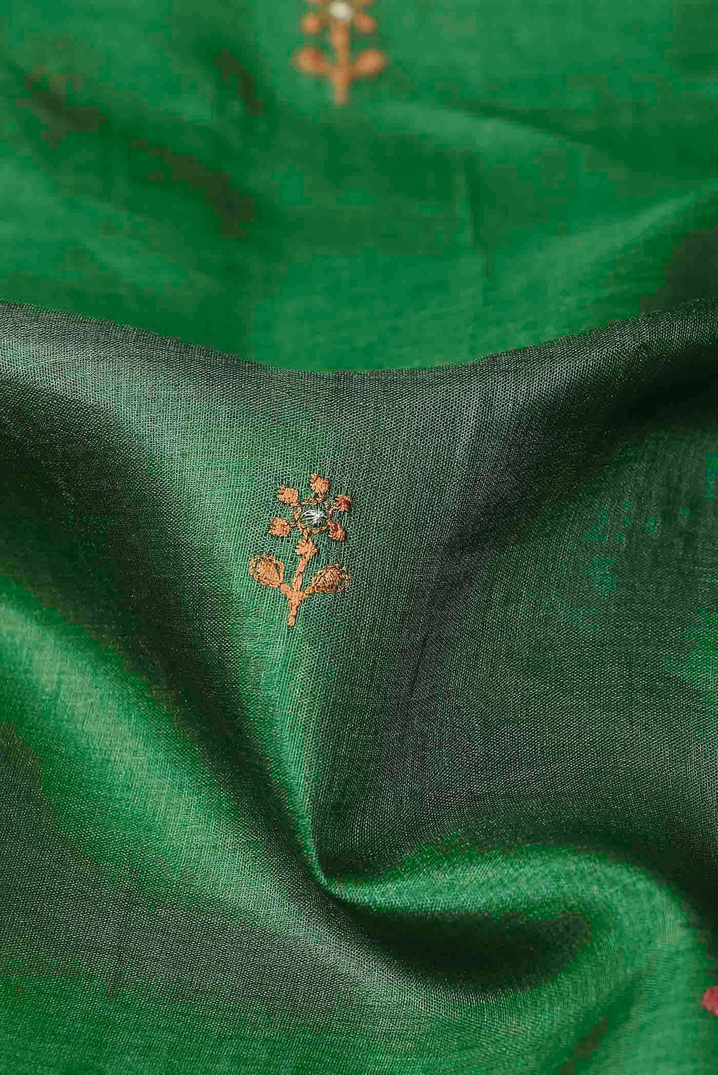 Green Banarasi Tussar Silk Saree