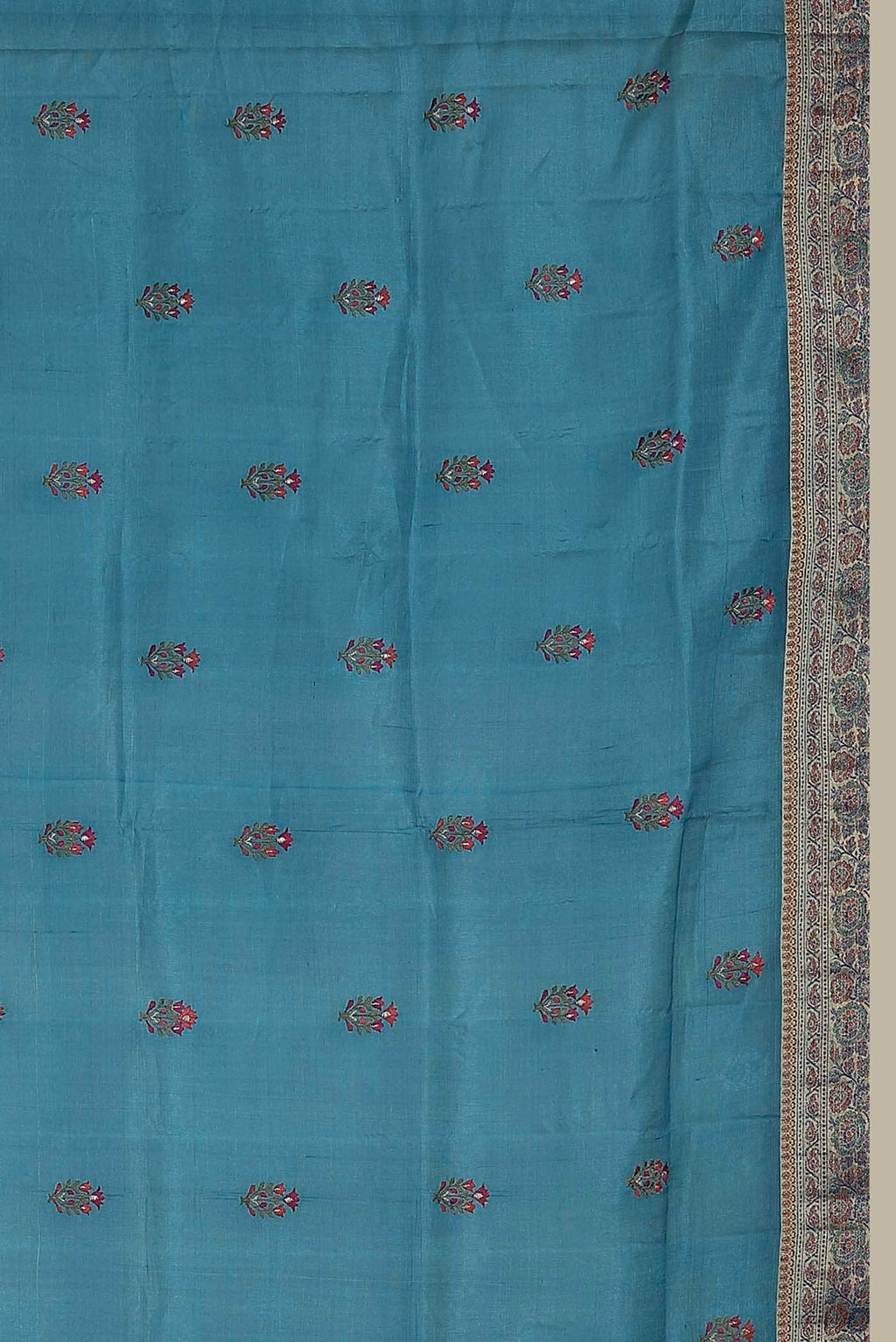 Blue Banarasi Tussar Silk Saree