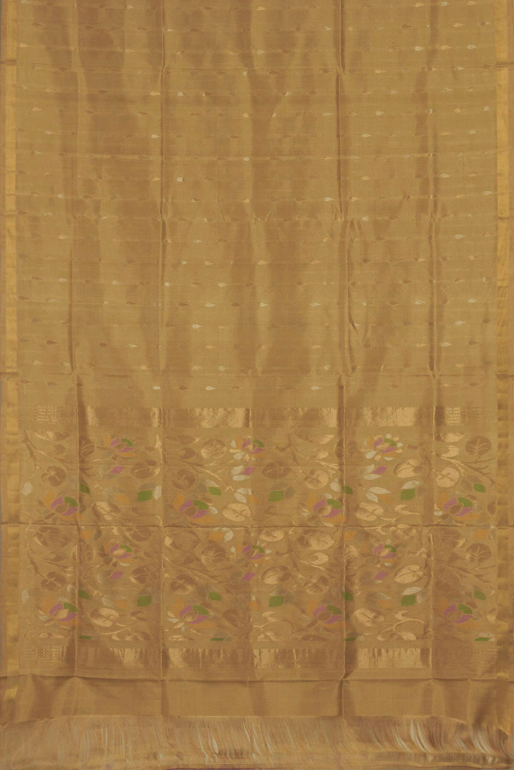 Dark Beige Uppada Silk Saree