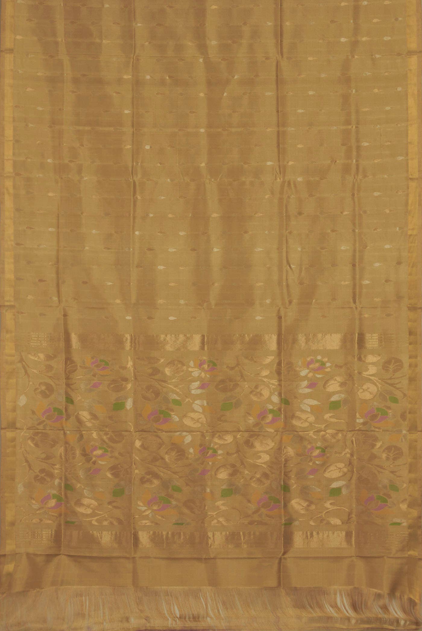 Dark Beige Uppada Silk Saree