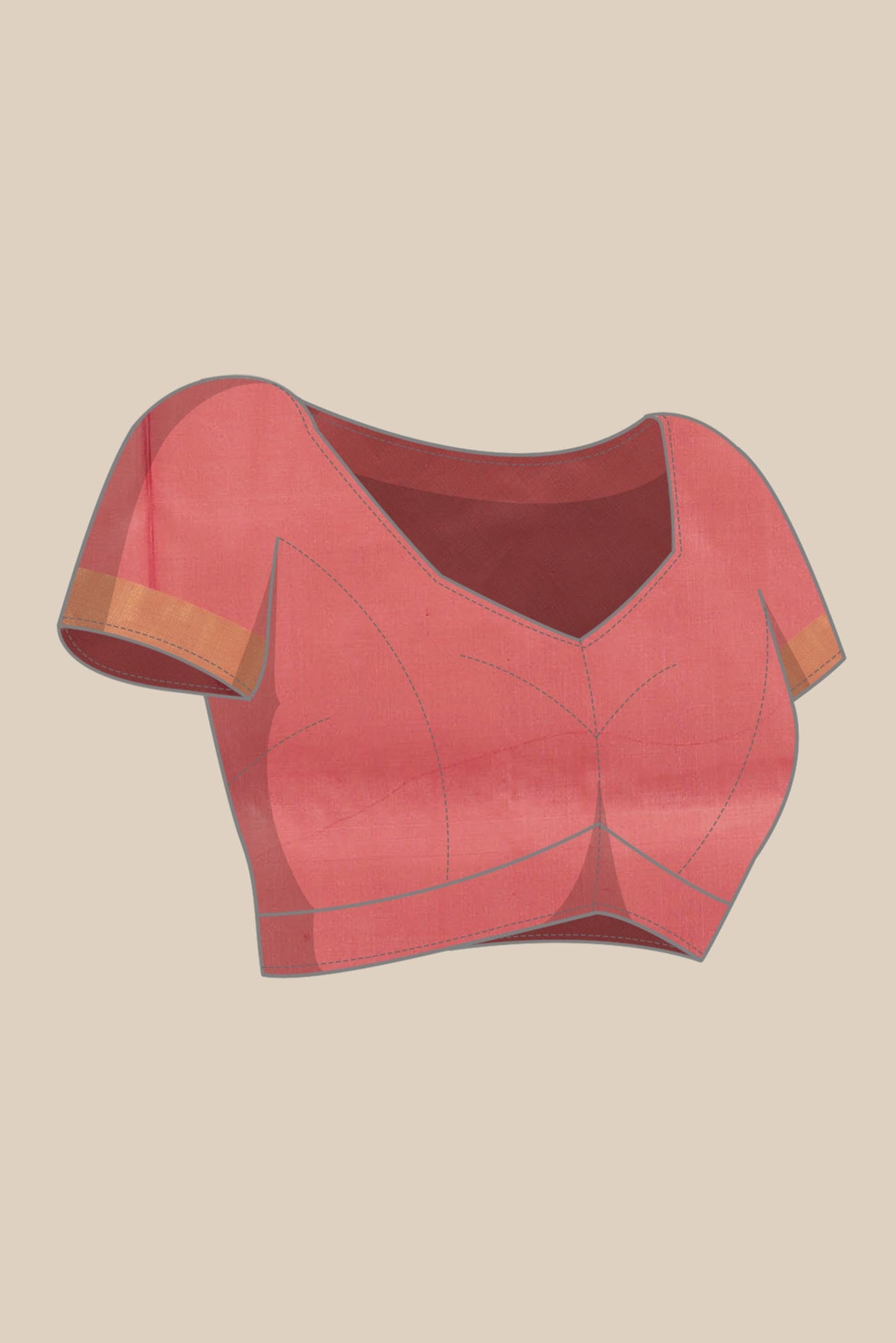 Coral Uppada Silk Saree
