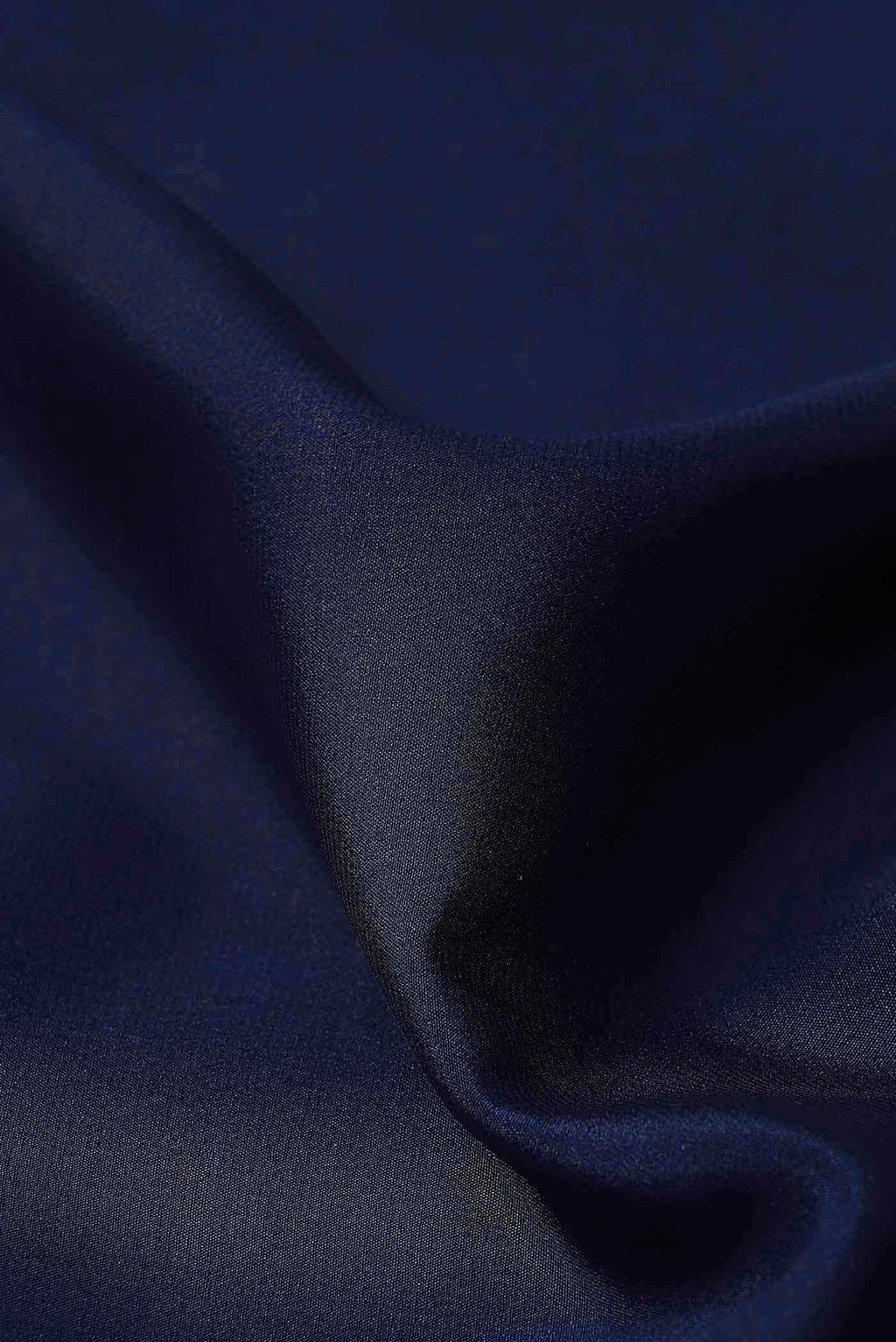 Navy Blue Mysore Crepe Saree