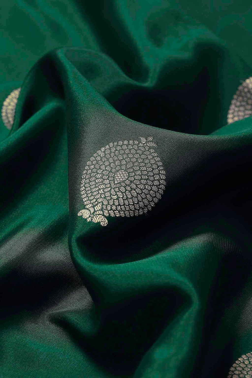 Green Mysore Crepe Saree