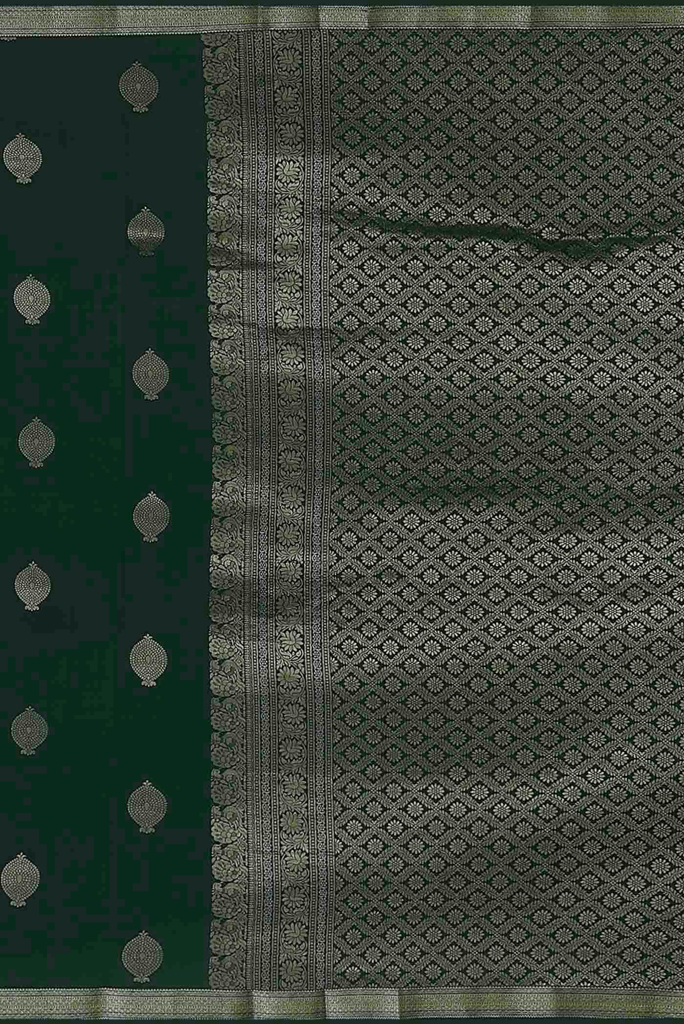 Green Mysore Crepe Saree