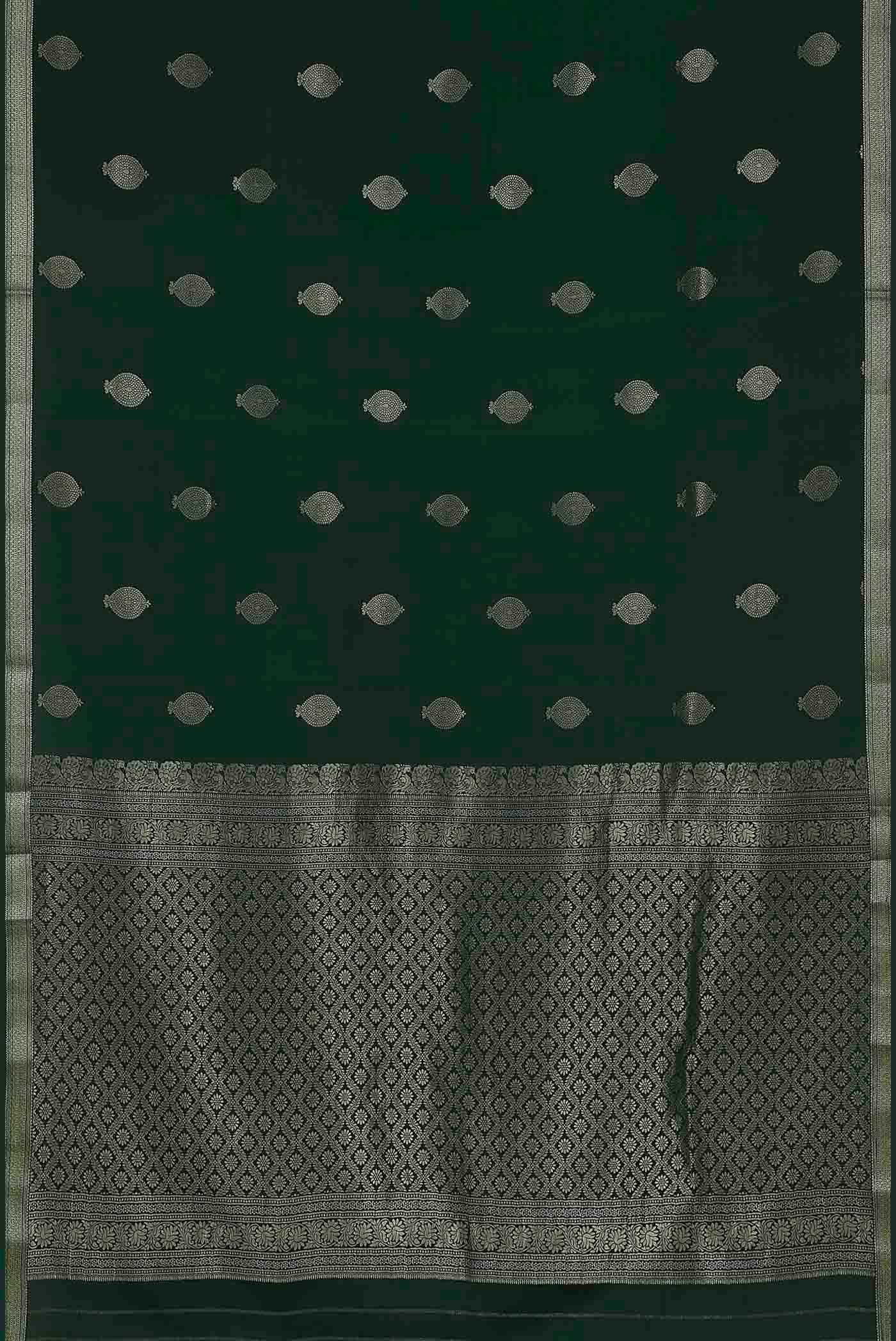 Green Mysore Crepe Saree