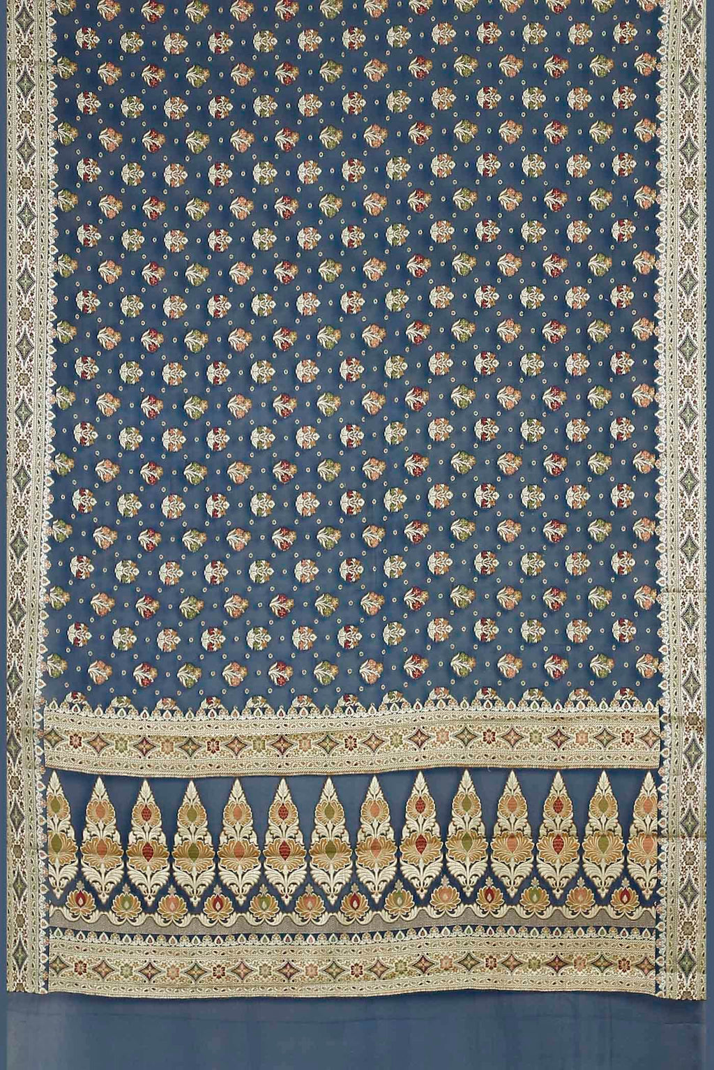 Blue Banarasi Georgette Saree